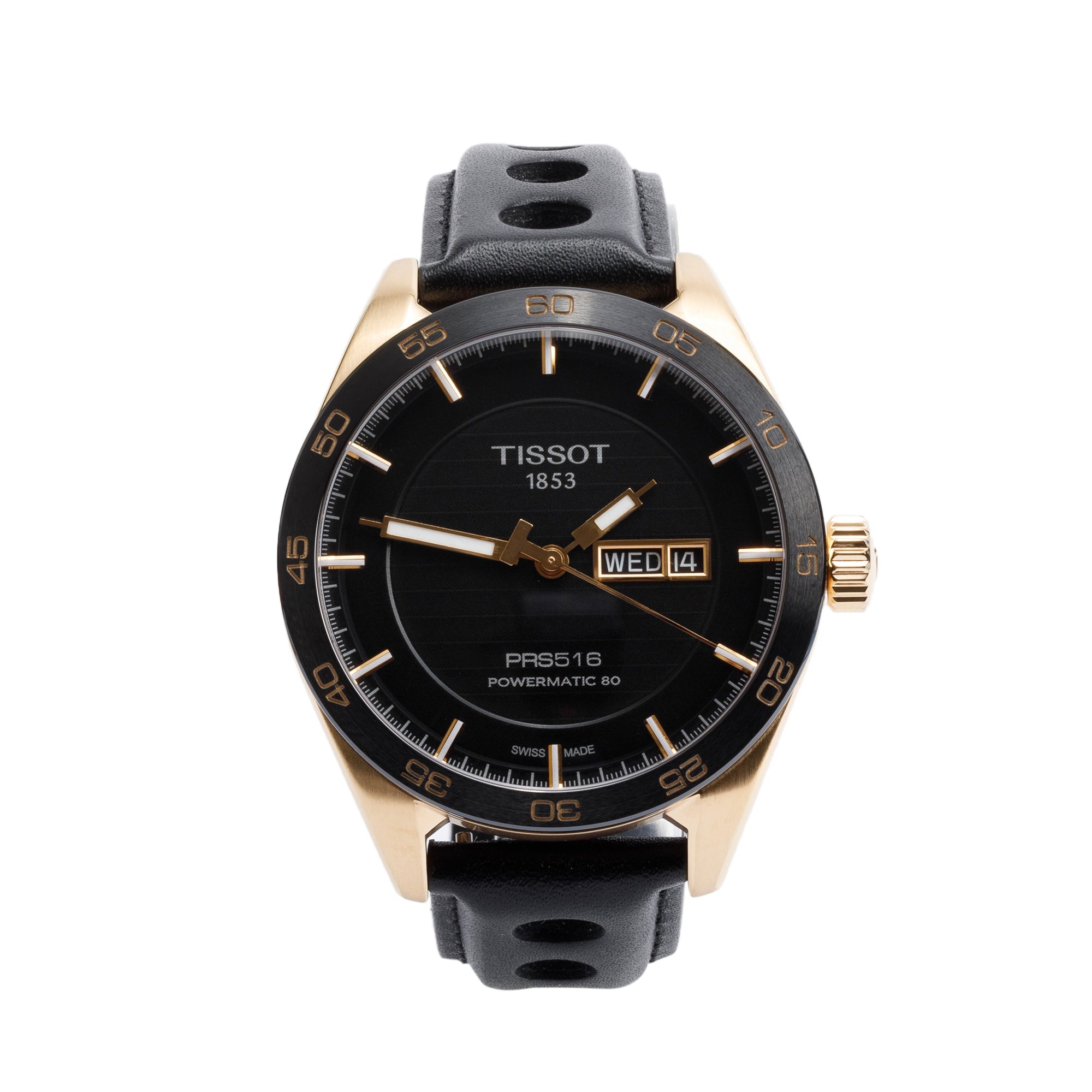 Tissot Rose Gold-Plated Stainless Steel PRS 516 42 MM Automatic Watch w/ Box & Papers