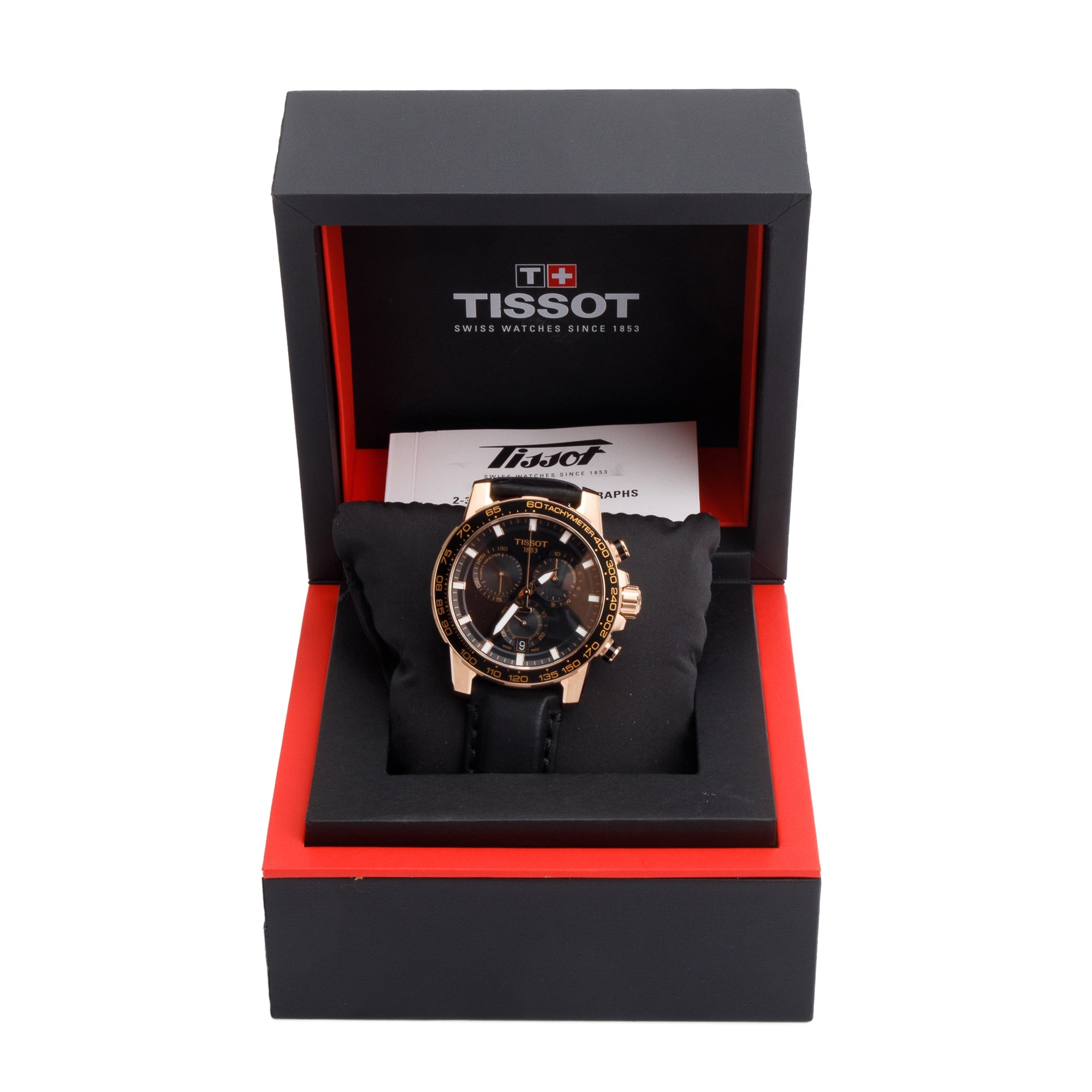 Tissot Rose Gold-Plated Stainless Steel Supersport 45.5 MM Quartz Watch w/ Box & Papers