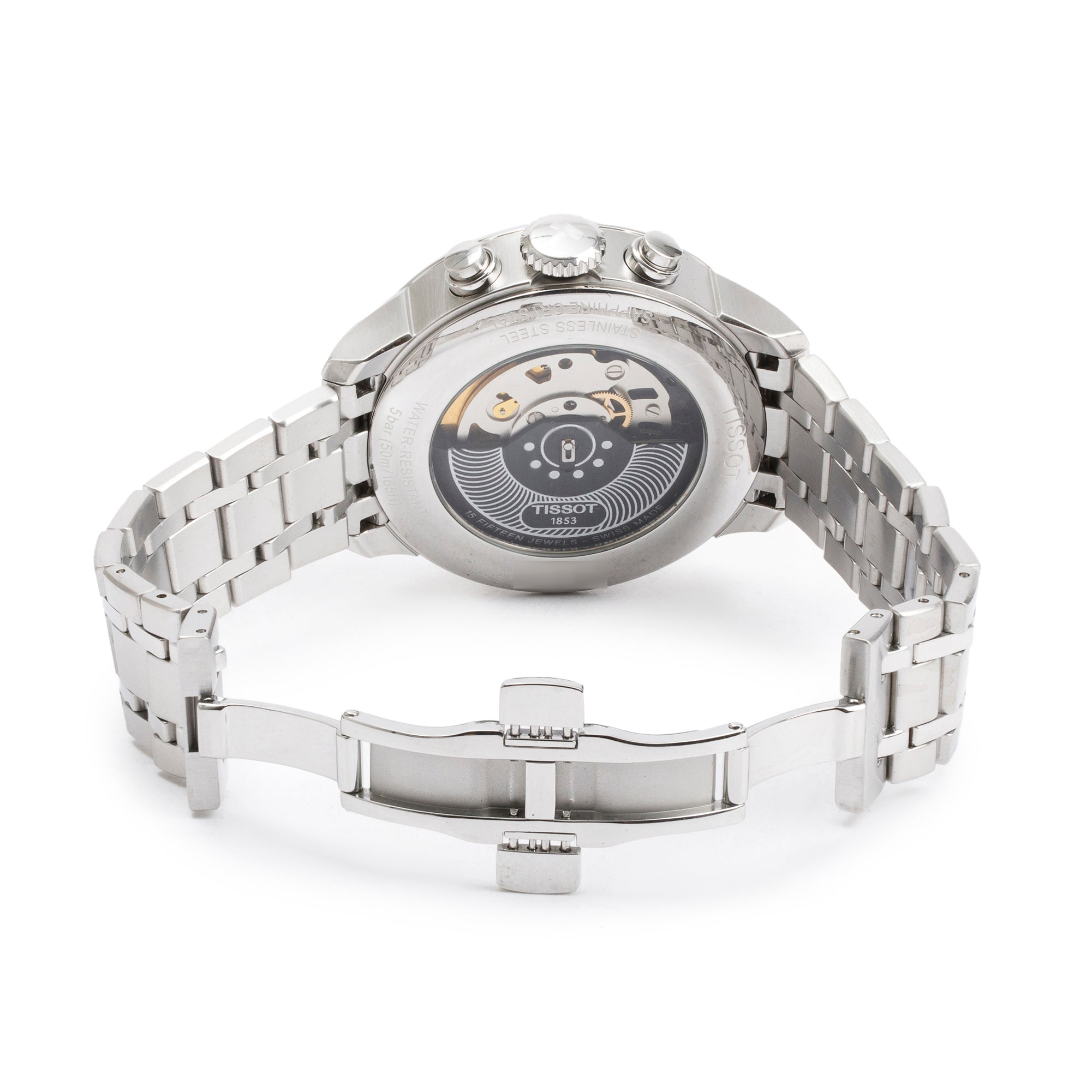 Tissot Stainless Steel Chemin des Tourelles 44 MM Chronograph Automatic Watch w/ Box & Papers