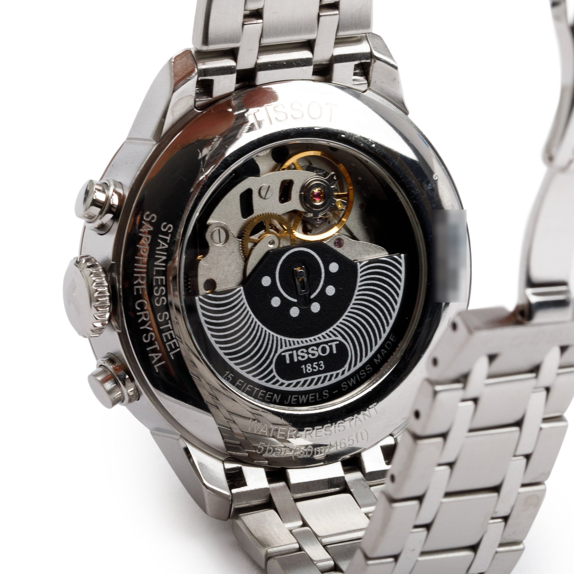 Tissot Stainless Steel Chemin des Tourelles 44 MM Chronograph Automatic Watch w/ Box & Papers