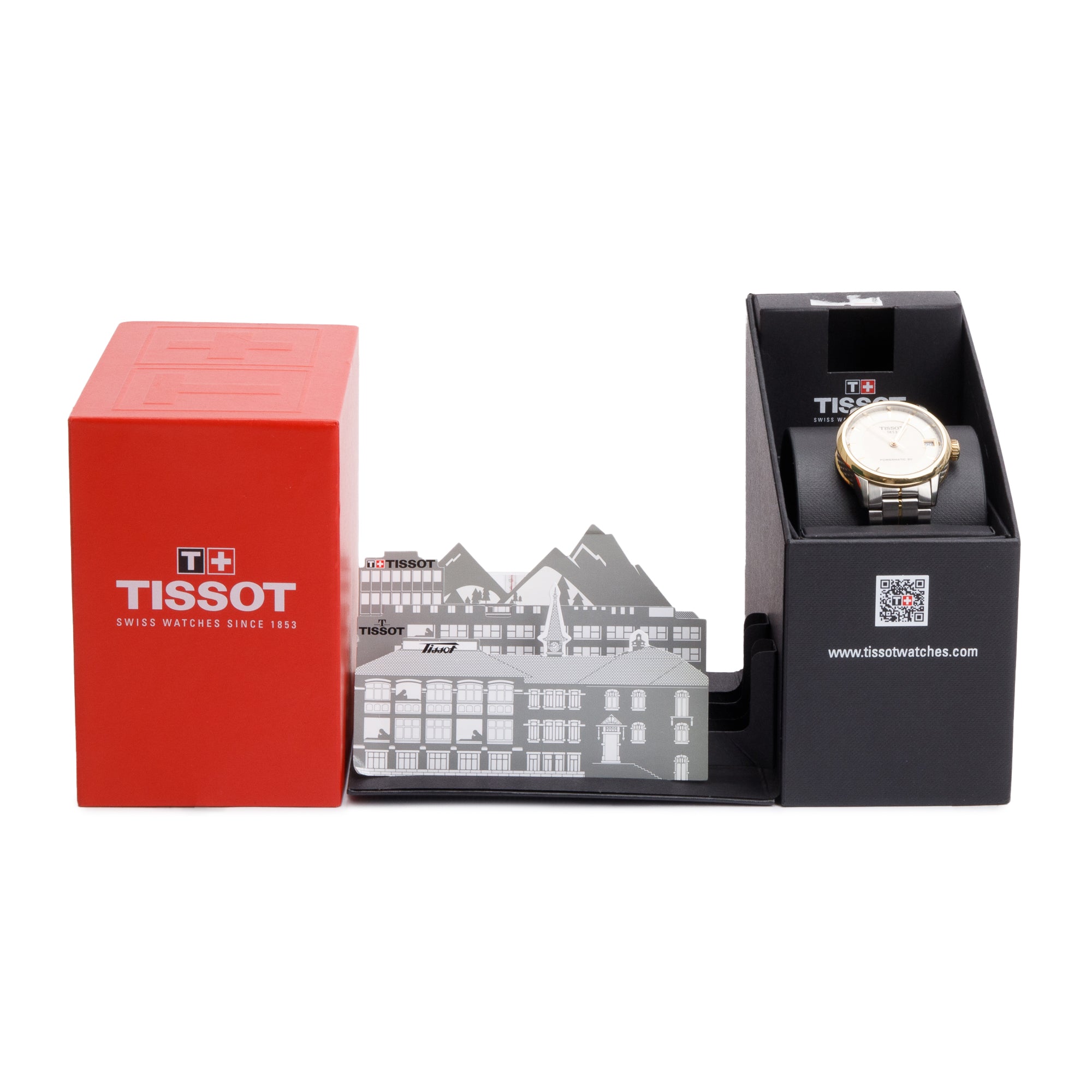 Tissot Stainless Steel & Gold Plated Powermatic 80 33 MM Automatic Watch w/ Box & Papers