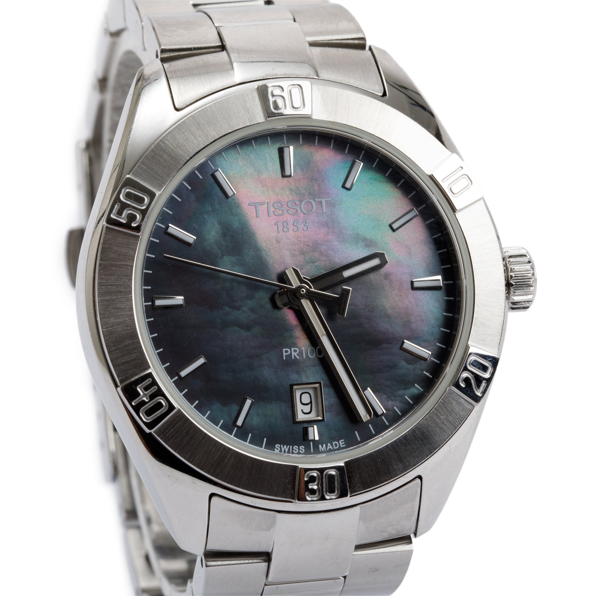 Tissot Stainless Steel PR 100 Sport Chic 36 MM Quartz Watch w/ Box