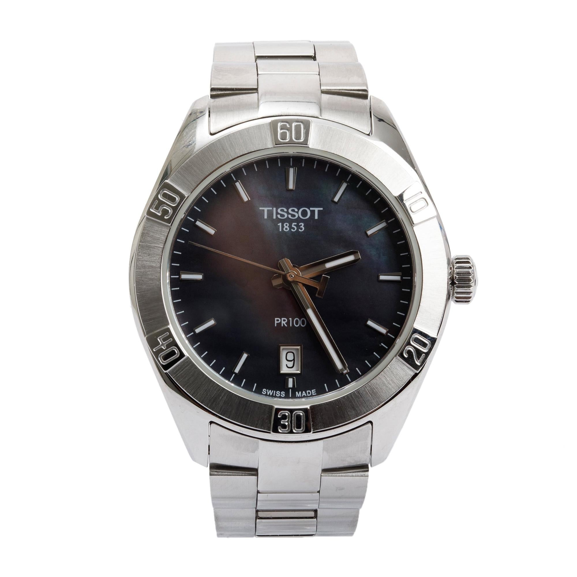 Tissot Stainless Steel PR 100 Sport Chic 36 MM Quartz Watch w/ Box