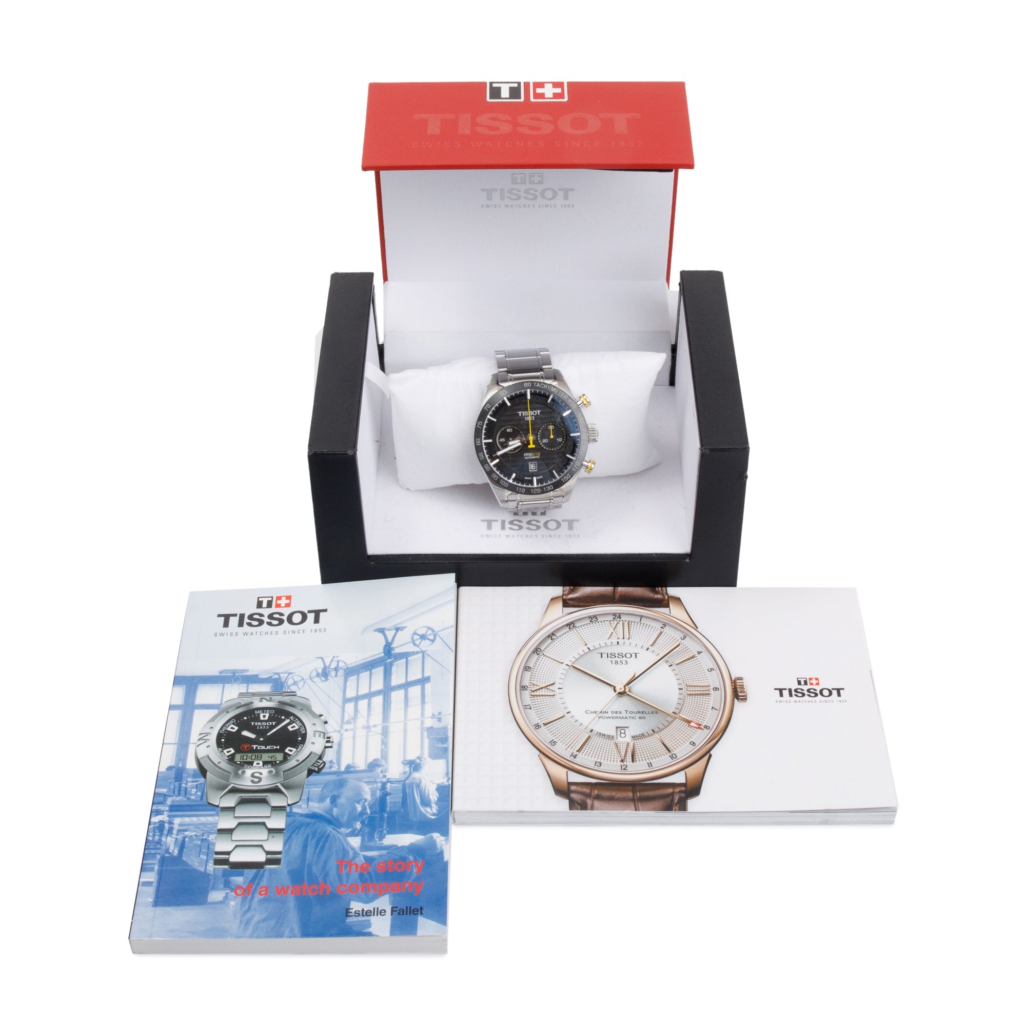 Tissot Stainless Steel PRS 516 45 MM Automatic Chronograph Watch w/ Box & Papers
