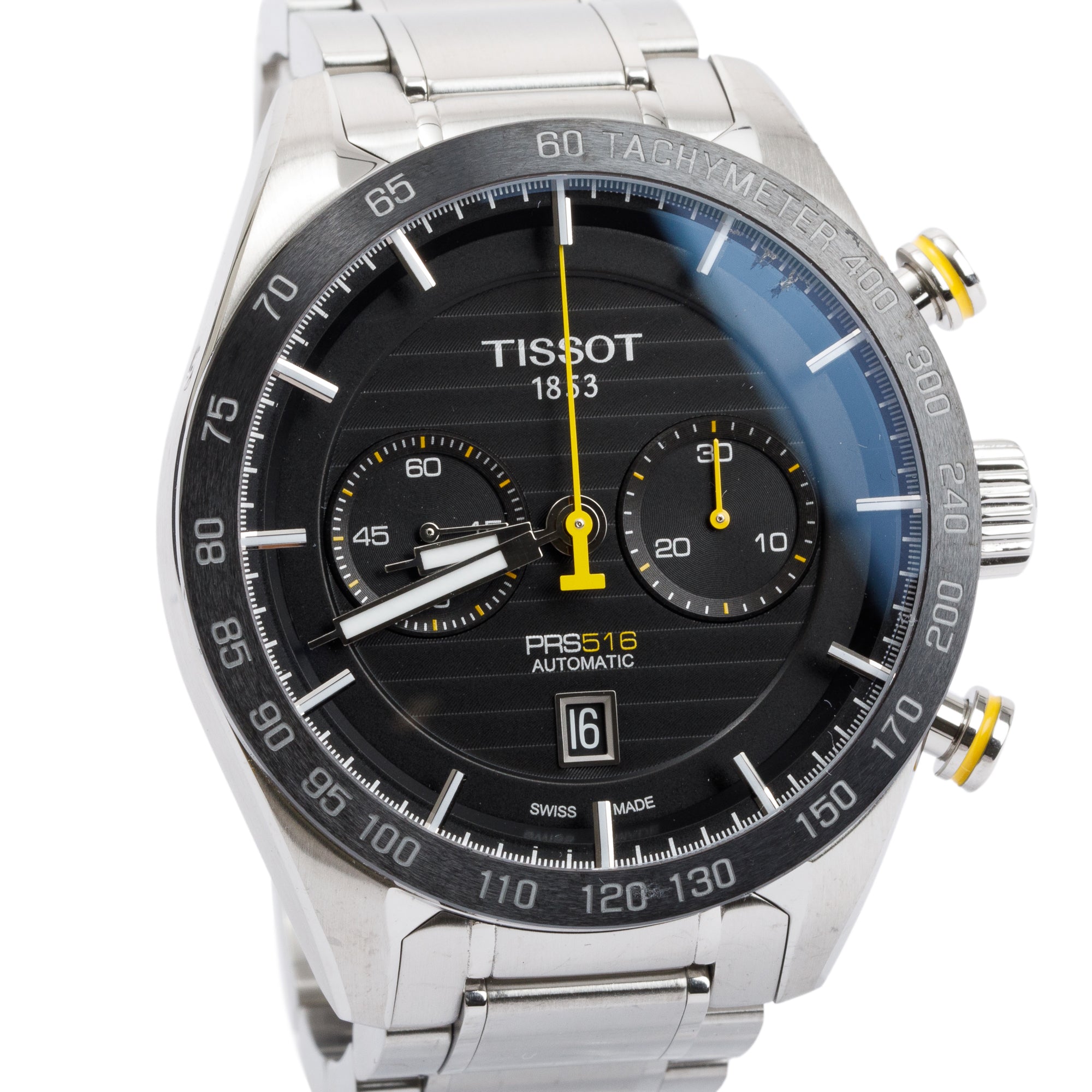 Tissot Stainless Steel PRS 516 45 MM Automatic Chronograph Watch w/ Box & Papers