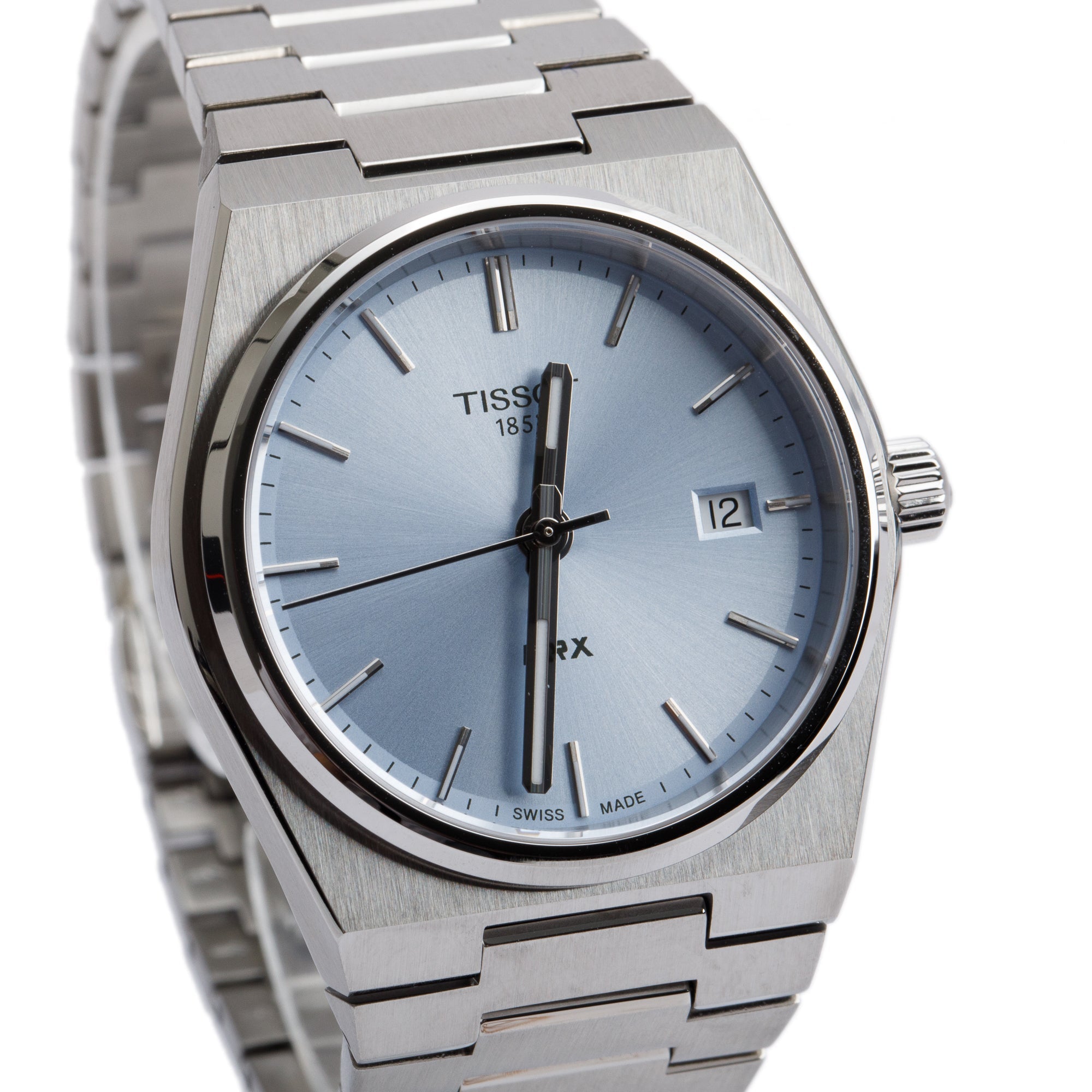 Tissot Stainless Steel PRX Light Blue Dial 35 MM Quartz Watch Blue Dial w/ Box & Papers