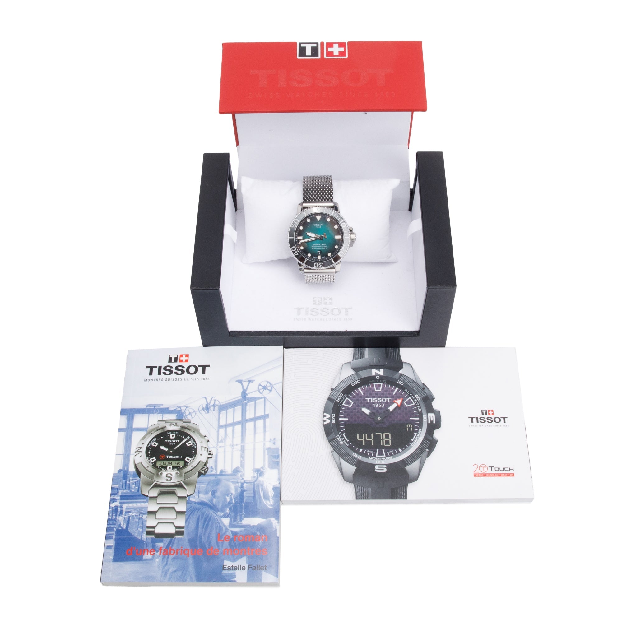 Tissot Stainless Steel Seastar 1000 Powermatic 80 43 MM Automatic Watch Green Dial w/ Box