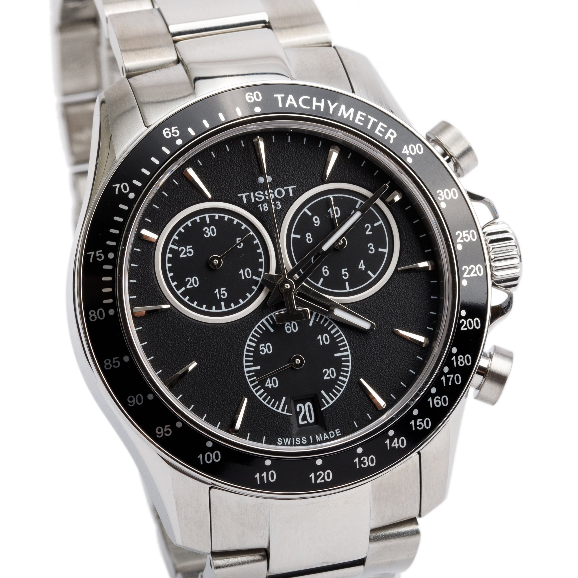 Tissot Stainless Steel T-Sport 42.5 MM Chronograph V8 Quartz Watch w/ Box