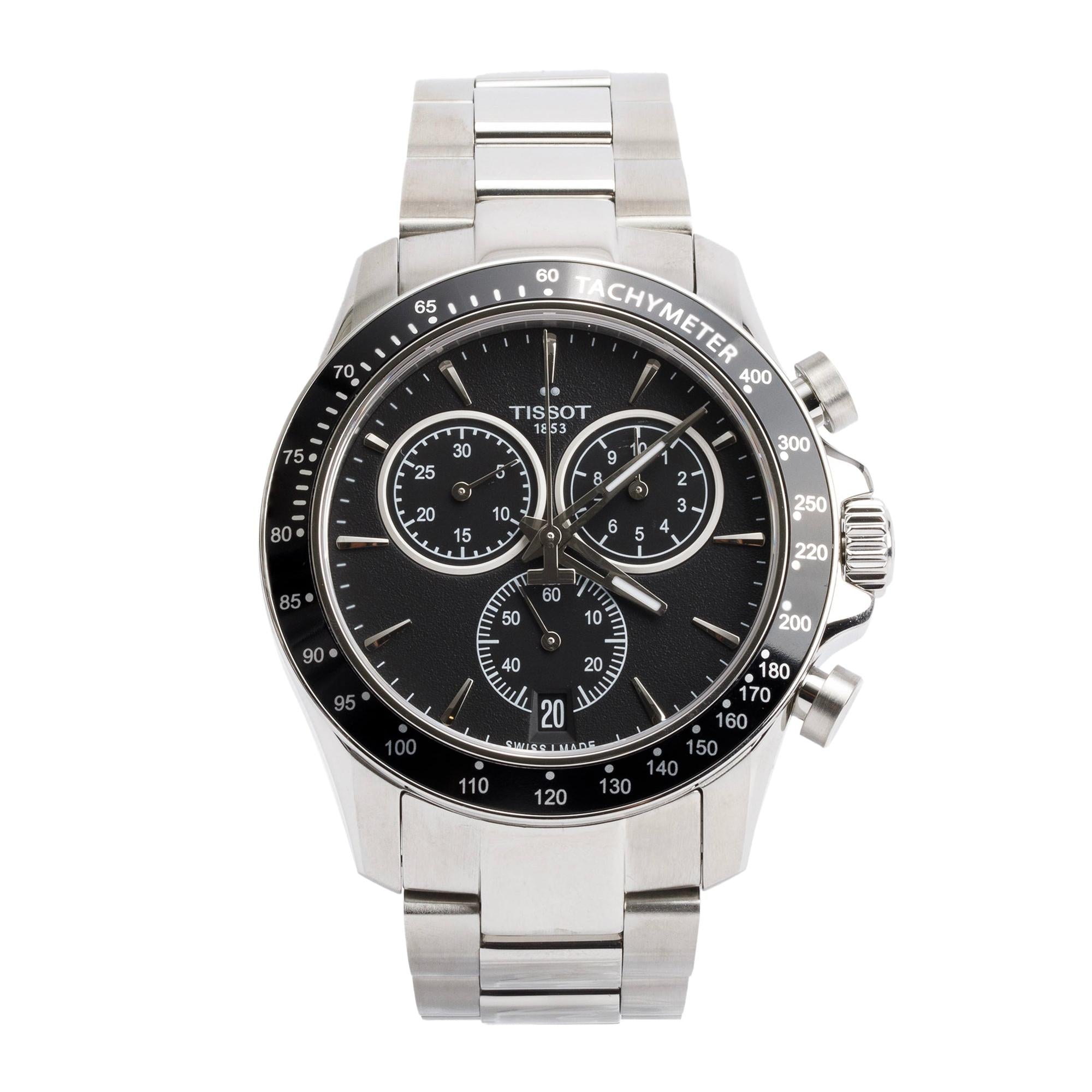 Tissot Stainless Steel T-Sport 42.5 MM Chronograph V8 Quartz Watch w/ Box