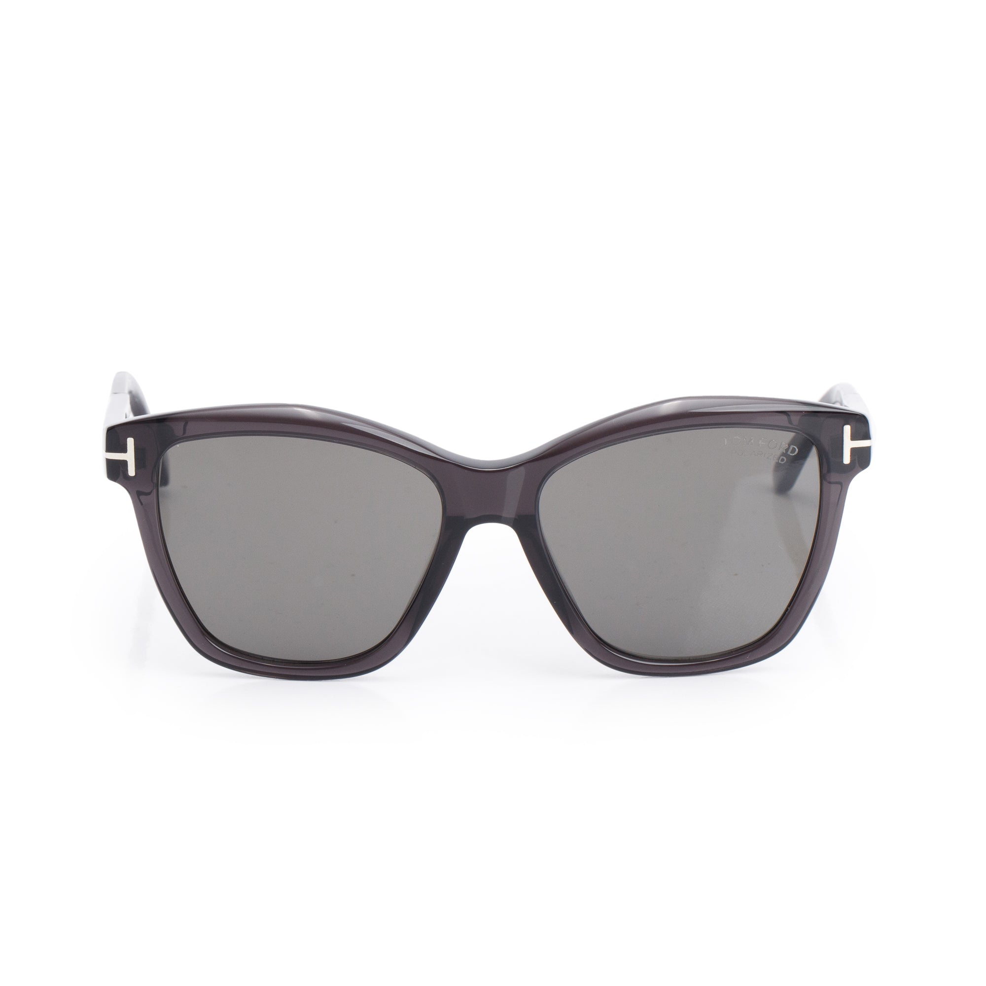 Tom Ford TF1087 Black Acetate Lucia Square Polarized Sunglasses w/ Case