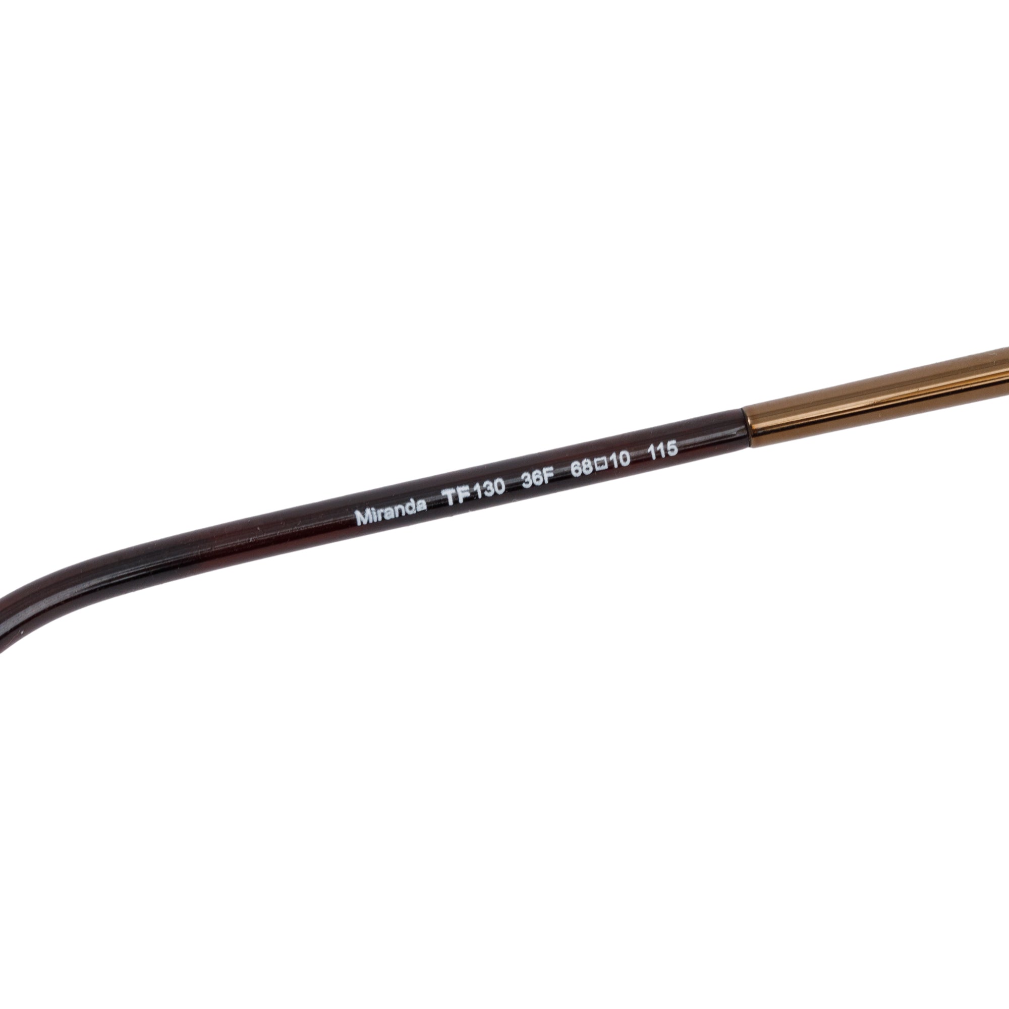 Tom Ford TF130 Shiny Bronze Metal Miranda Oversized Sunglasses w/ Case