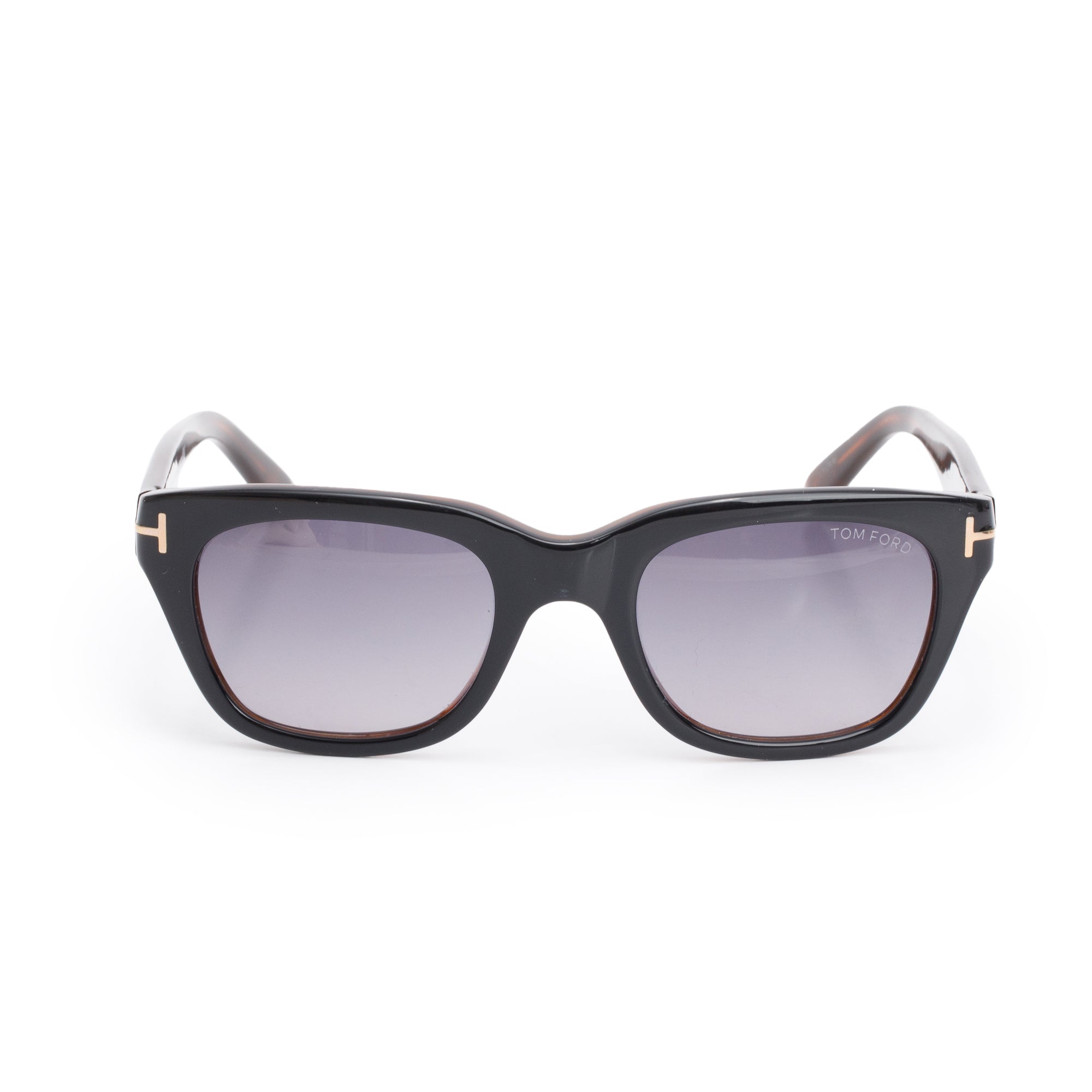Tom Ford TF237 Black Acetate Snowdon Square Sunglasses