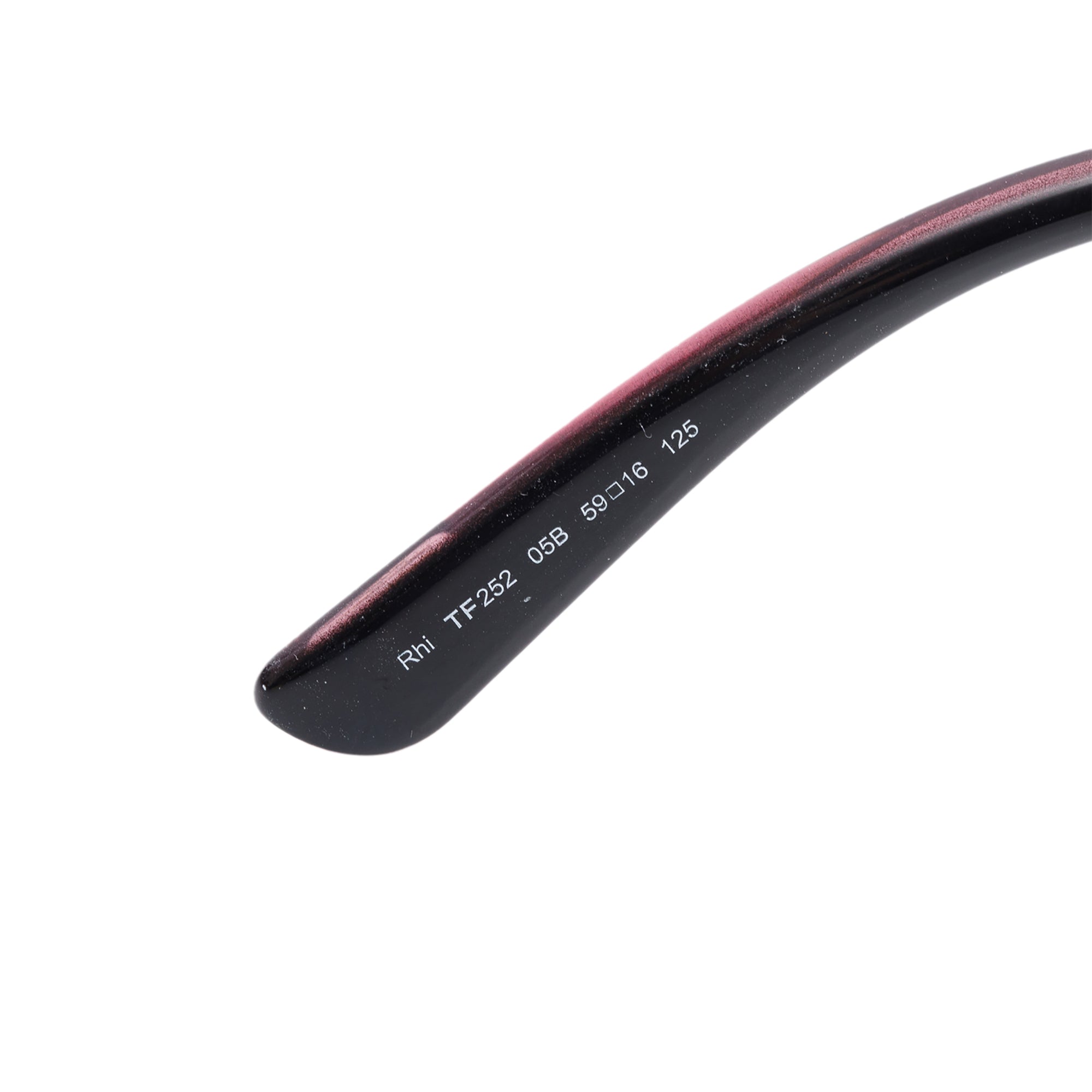 Tom Ford TF252 Black/Purple Acetate Rhi Oversized Sunglasses w/ Case & Card