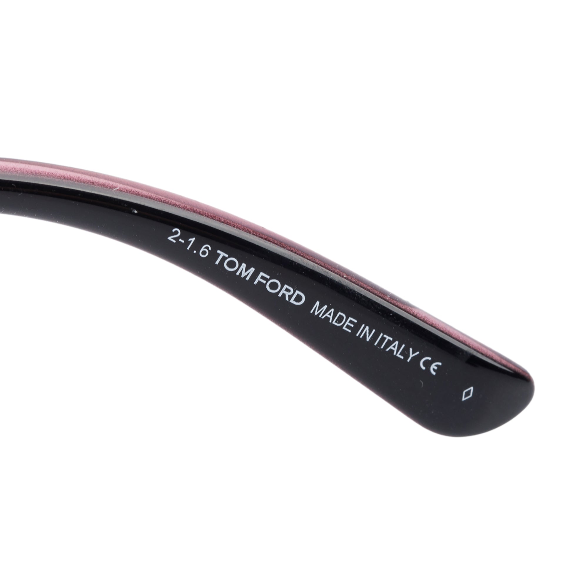 Tom Ford TF252 Black/Purple Acetate Rhi Oversized Sunglasses w/ Case & Card