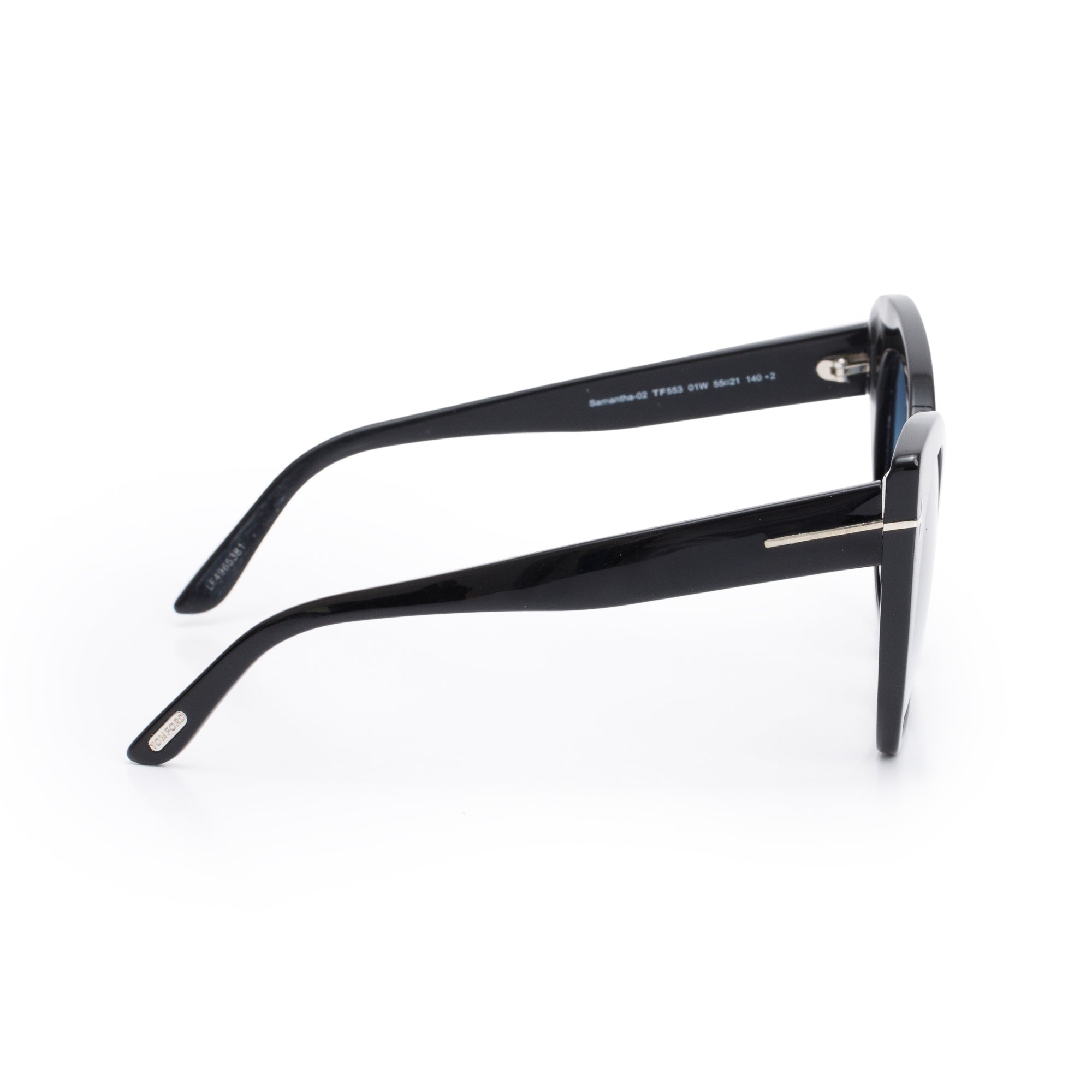 Tom Ford TF553 Black Acetate Samantha-02 Cat-Eye Sunglasses w/ Case