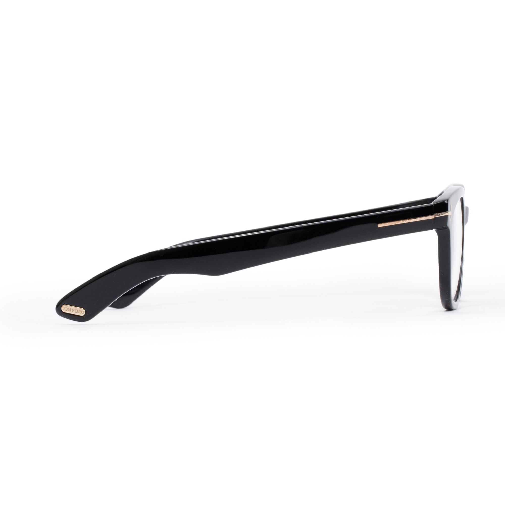 Tom Ford TF5807-B Black Acetate Round Frame Glasses w/ Case