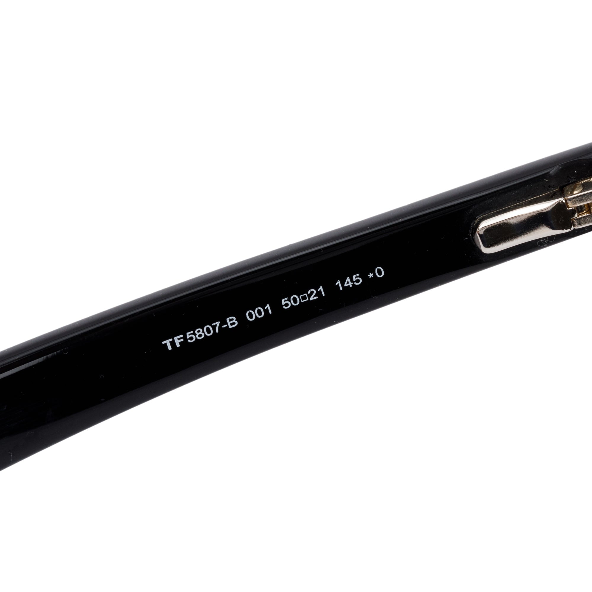 Tom Ford TF5807-B Black Acetate Round Frame Glasses w/ Case