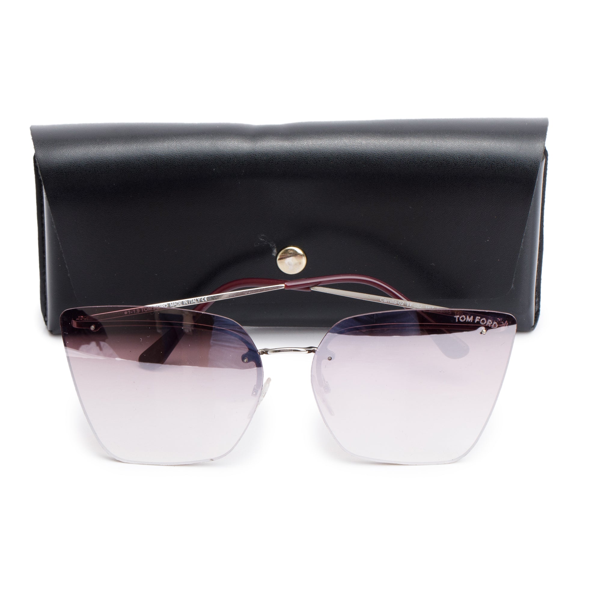 Tom Ford TF682 Camilla-02 Frameless Butterfly Sunglasses w/ Case