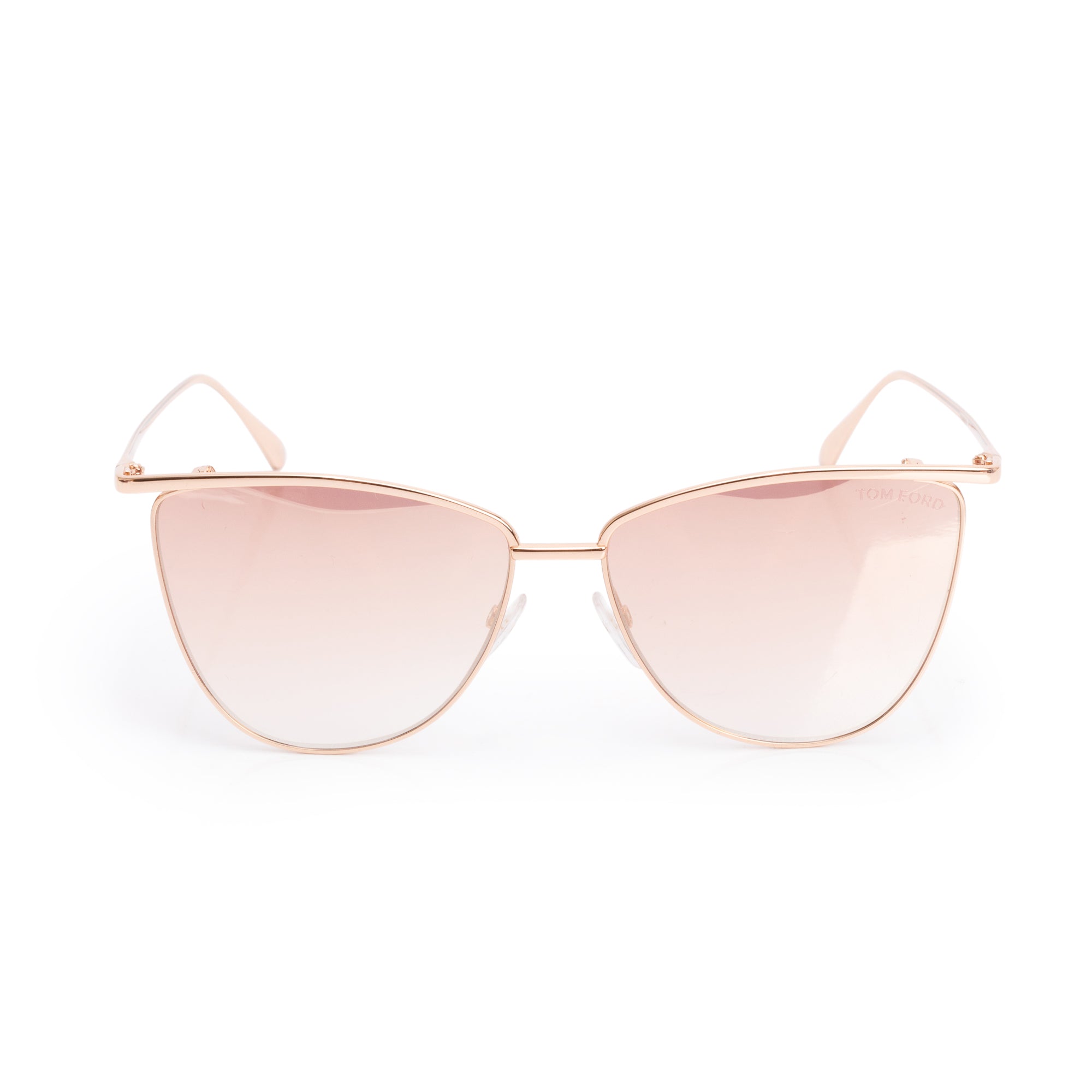 Tom Ford TF684 Rose Gold-Tone Metal Veronica Cat-Eye Sunglasses