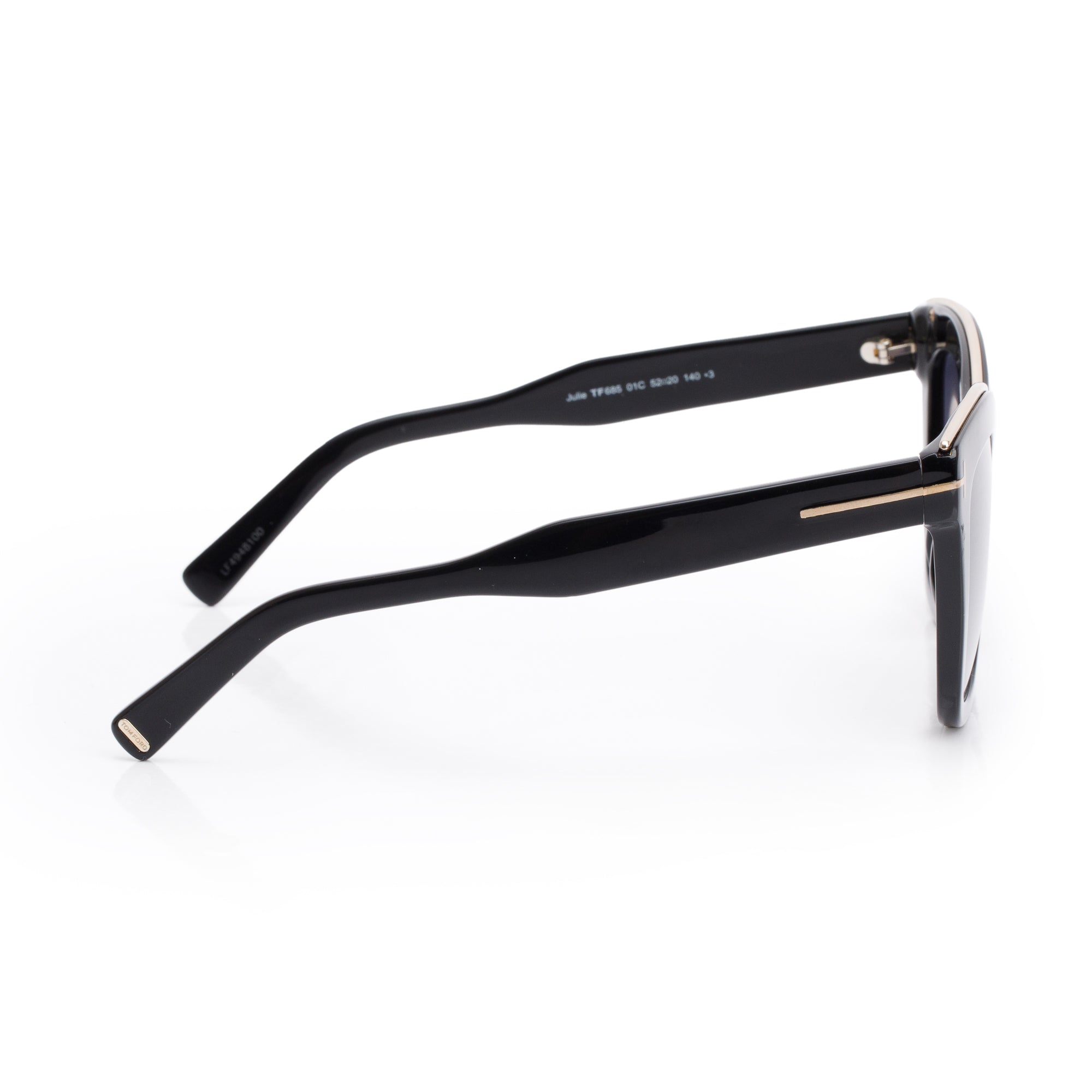 Tom Ford TF685 Black Acetate Julie Square Sunglasses