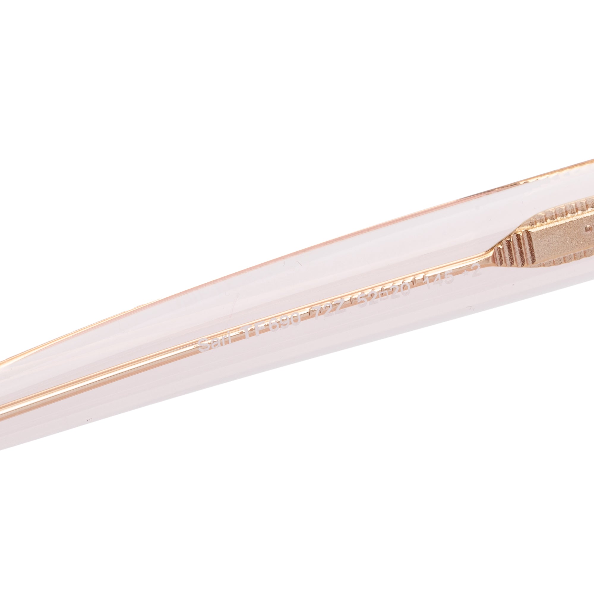 Tom Ford TF690 Pink Transparent Acetate Sari Square Sunglasses w/ Case