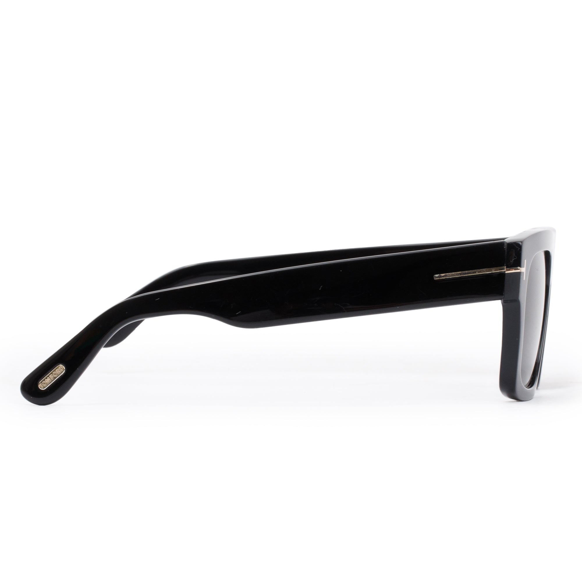 Tom Ford TF711 Black Acetate Fausto Square Sunglasses