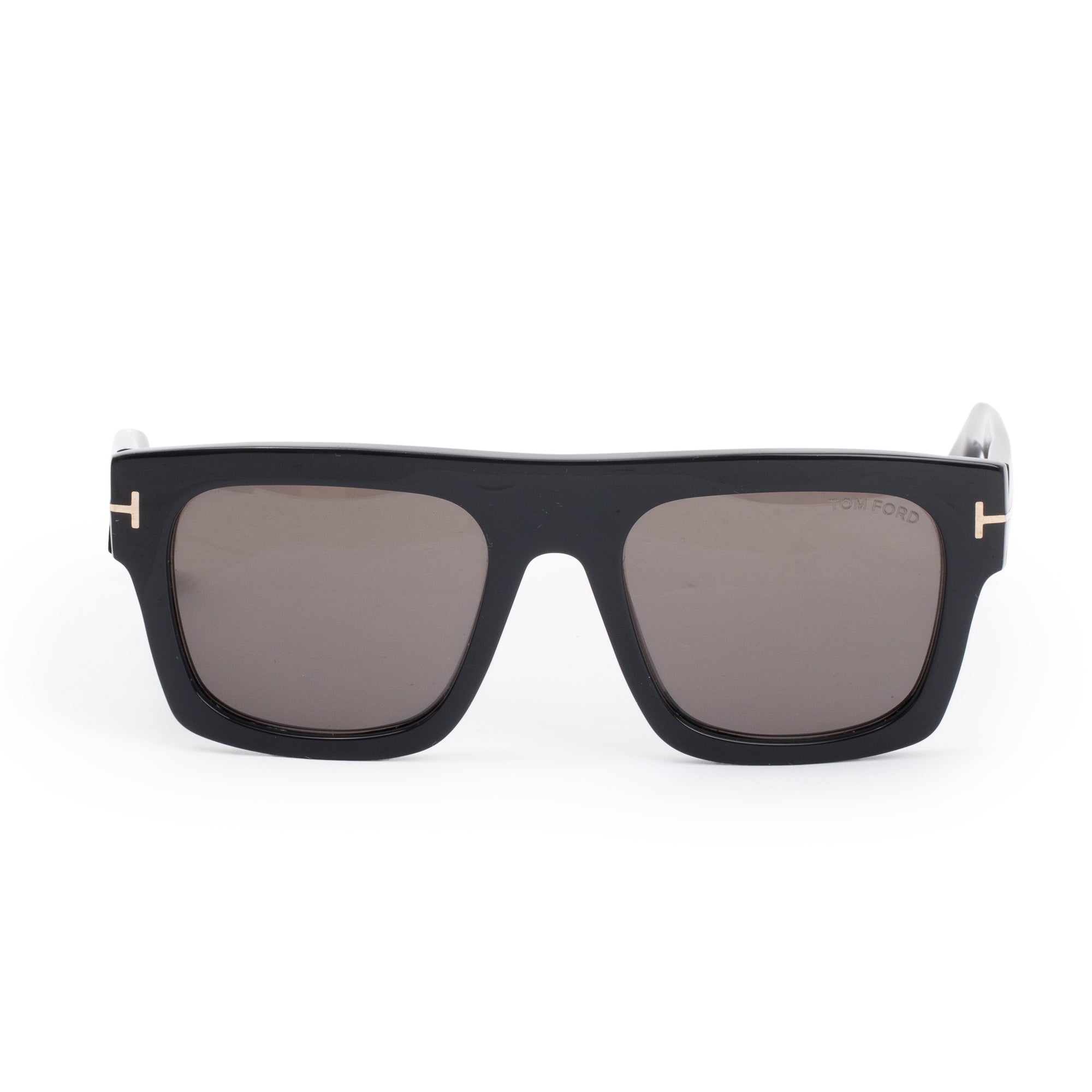 Tom Ford TF711 Black Acetate Fausto Square Sunglasses