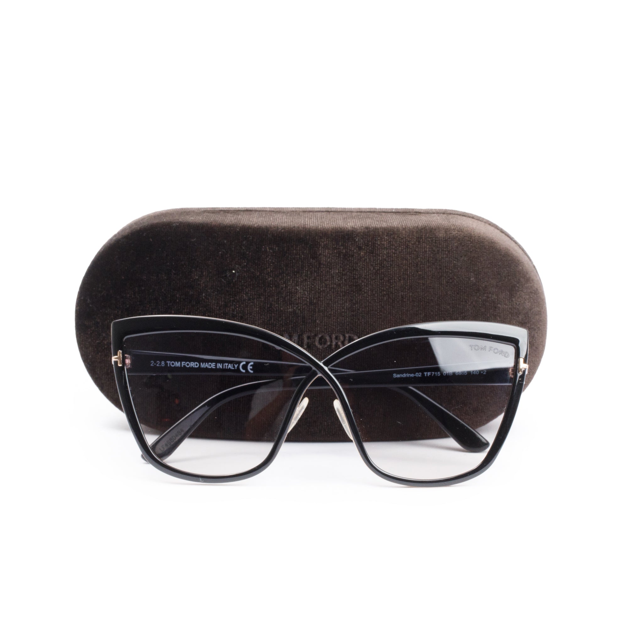 Tom Ford TF715 Sandrine-02 Cat-Eye Sunglasses w/ Case