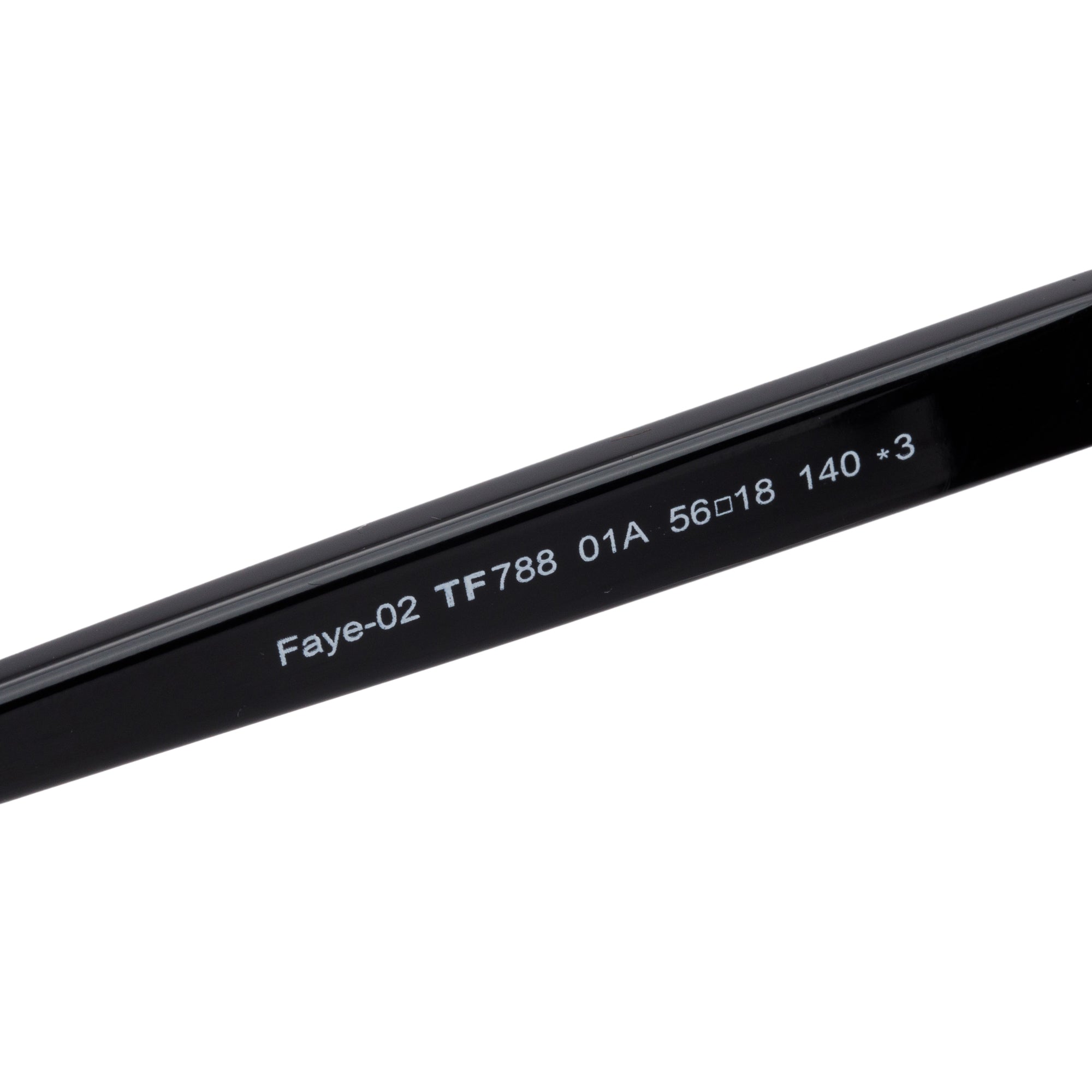 Tom Ford TF788 Black Acetate Faye-02 Square Sunglasses