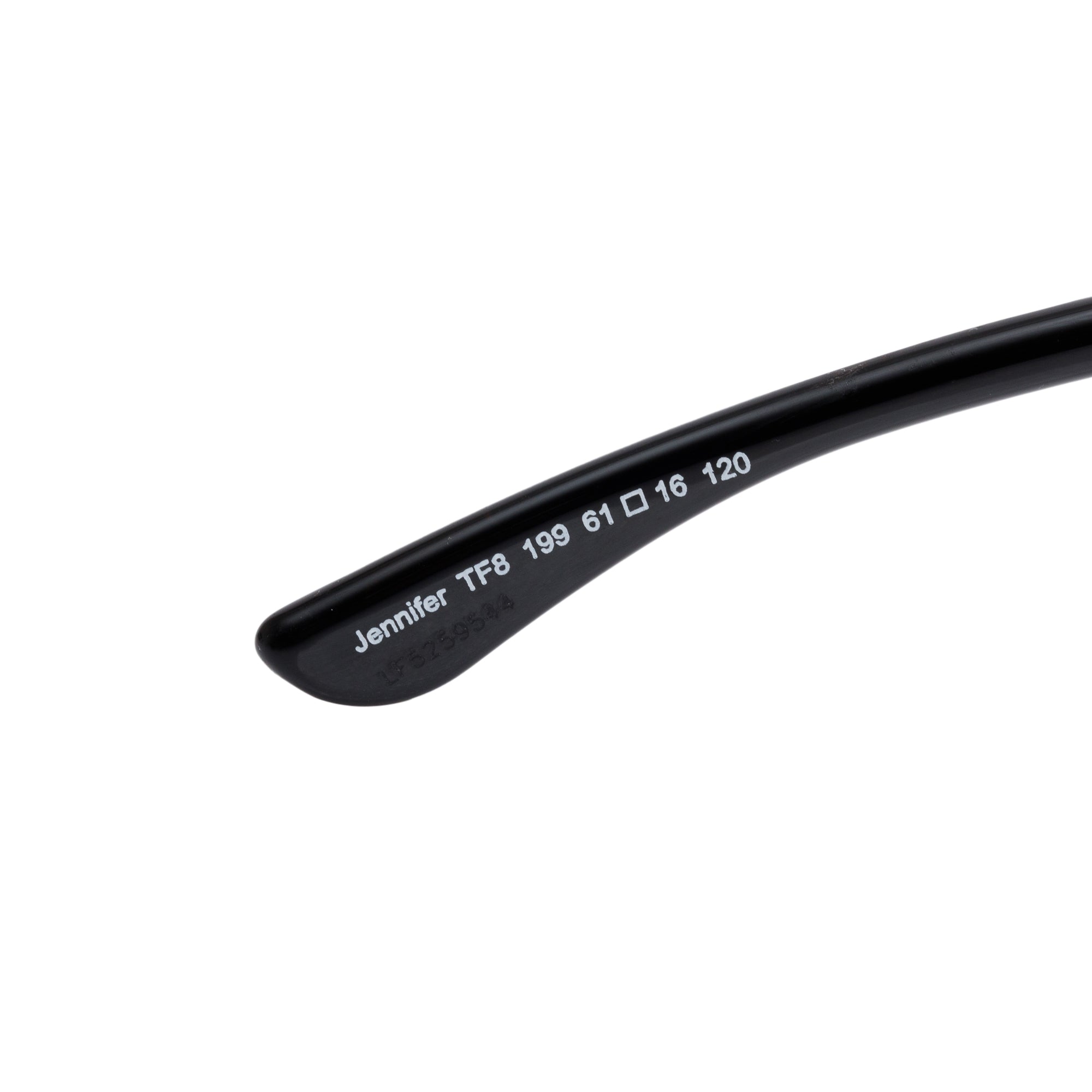 Tom Ford TF8 Black Acetate Jennifer Oval Sunglasses w/ Case