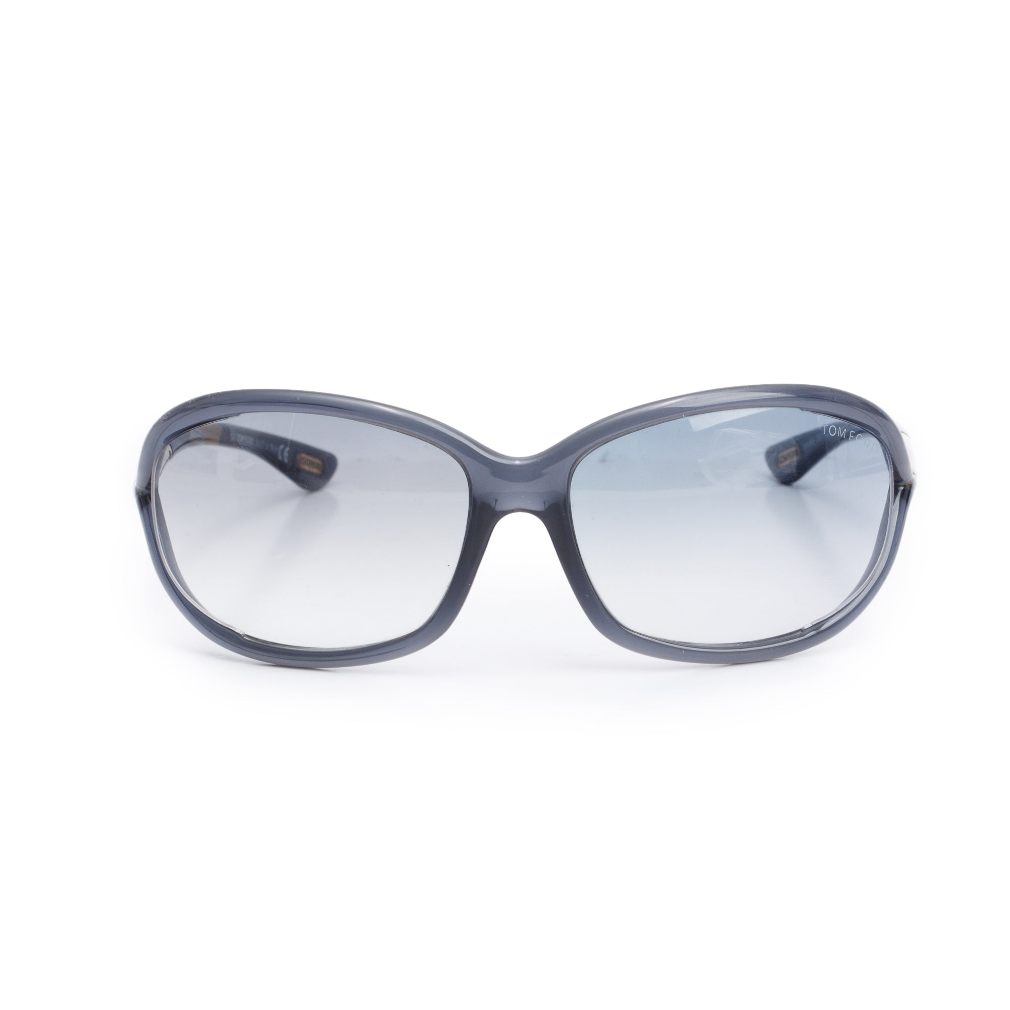 Tom Ford TF8 Black Acetate Jennifer Oval Sunglasses