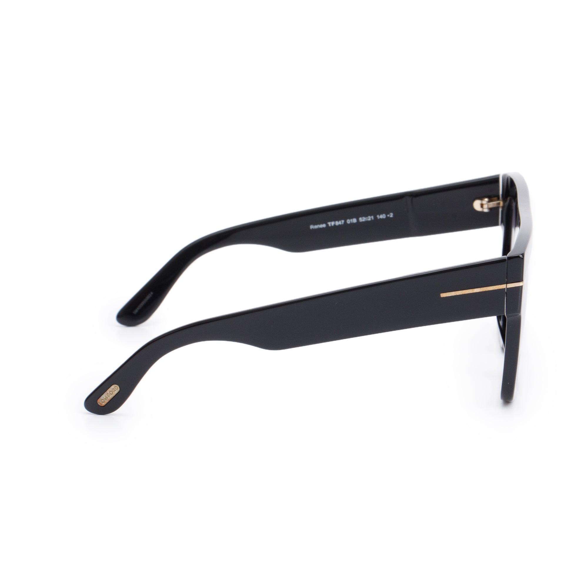 Tom Ford TF847 Black Acetate Renee Square Sunglasses w/ Box