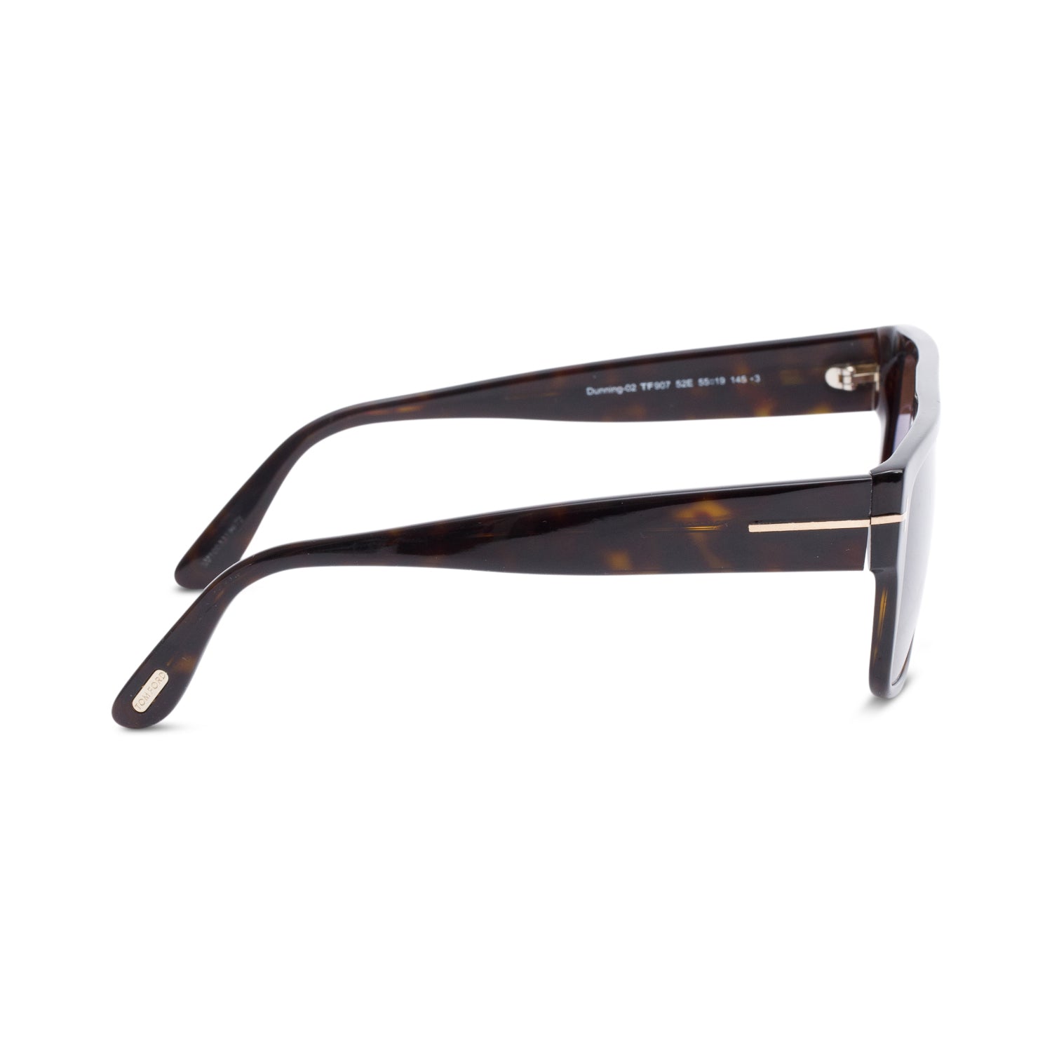 Tom Ford TF907 Brown Havana Acetate Dunning 02 Square Sunglasses
