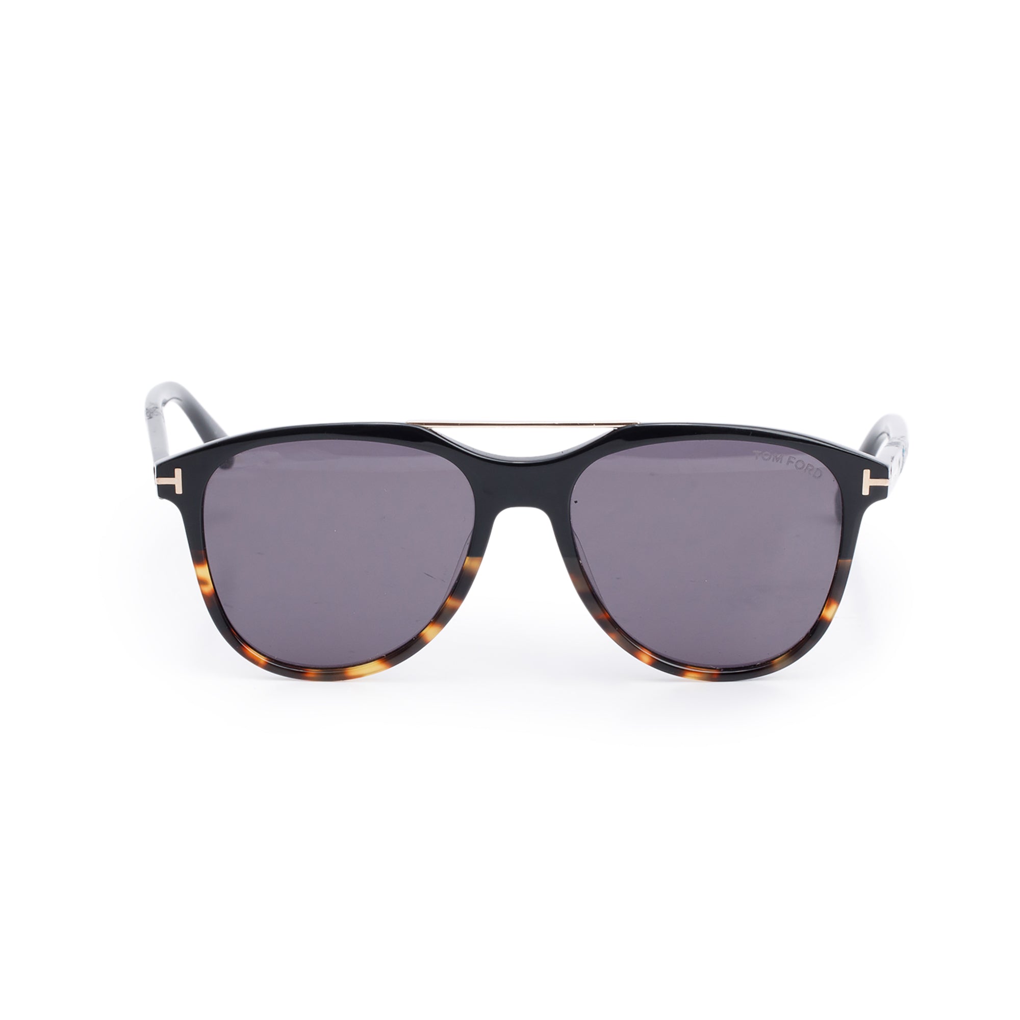 Tom Ford TF910 Brown Havana/Black Acetate Damian 02 Square Sunglasses