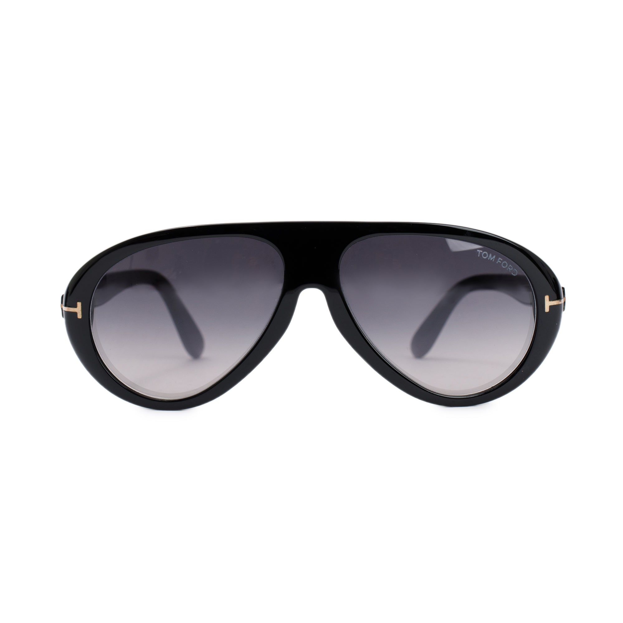 Tom Ford TF988 Black Acetate Camillo Pilot Sunglasses w/ Case