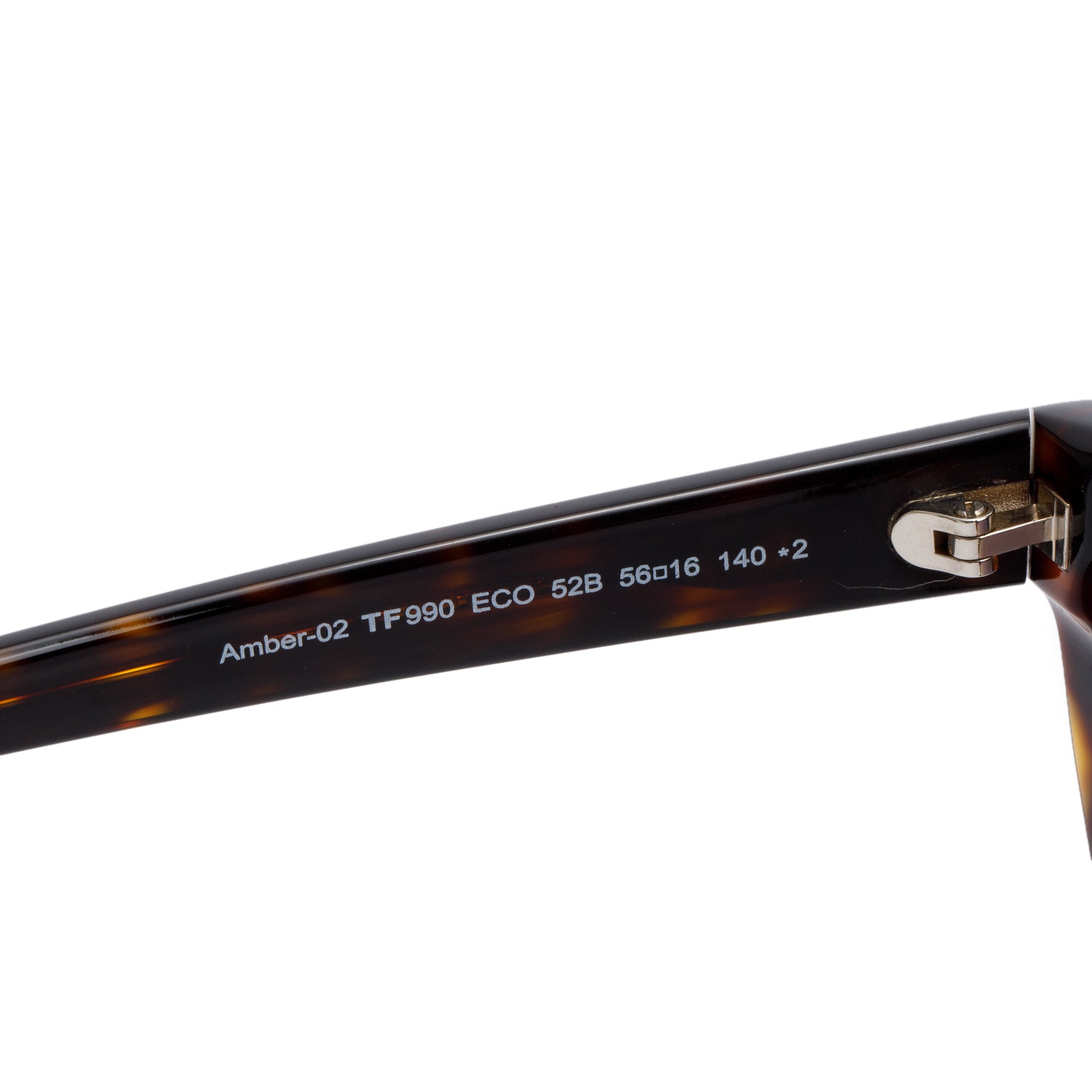 Tom Ford TF990 Havana Acetate Amber-02 Sunglasses w/ Case