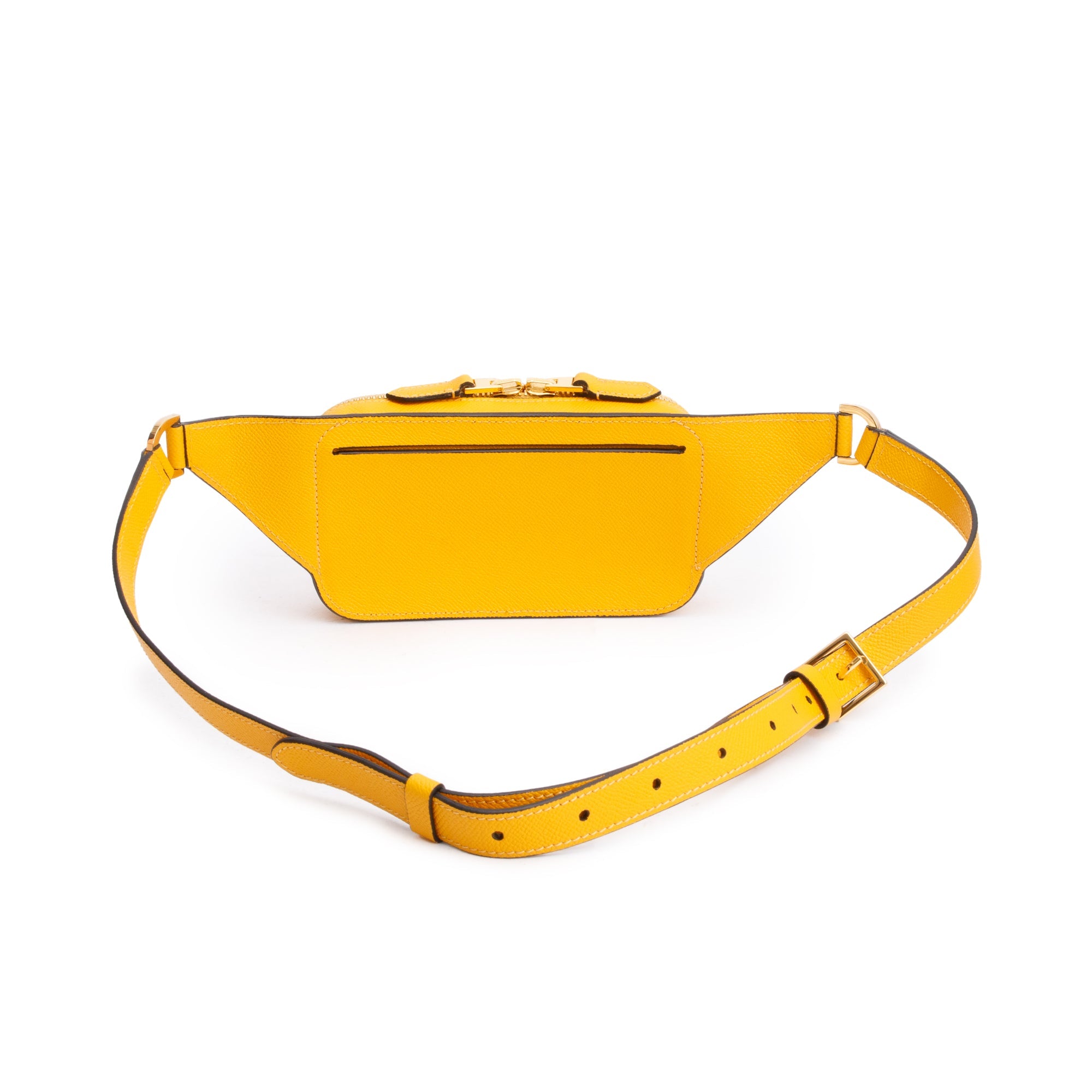 Tom Ford Yellow Grained Calfskin Leather Belt Bag