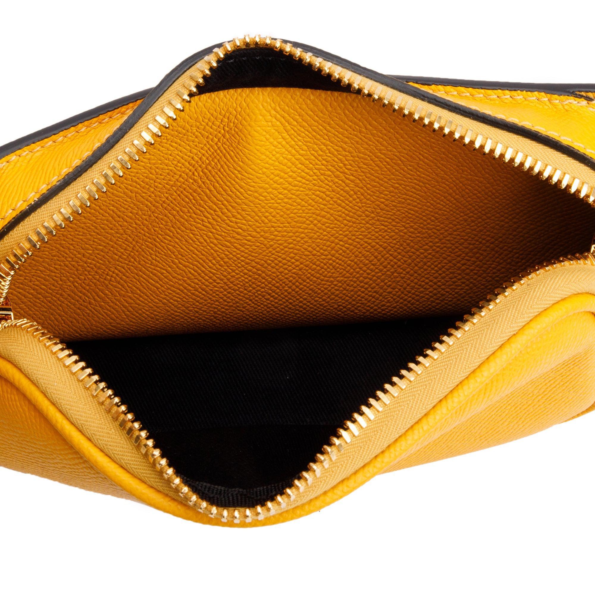 Tom Ford Yellow Grained Calfskin Leather Belt Bag