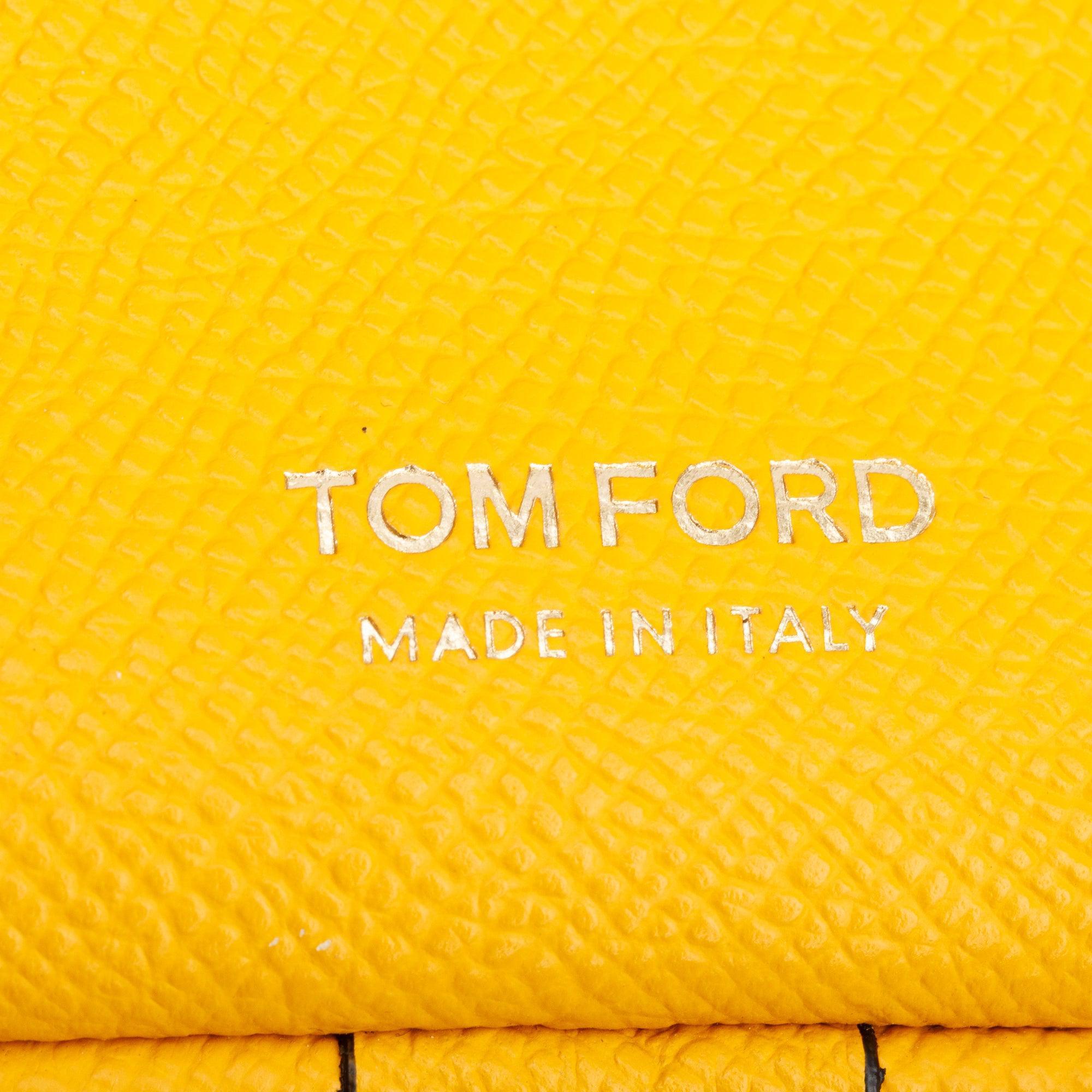 Tom Ford Yellow Grained Calfskin Leather Belt Bag