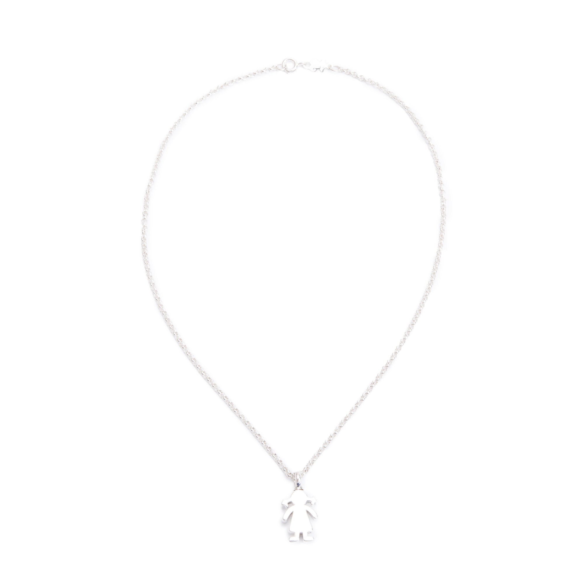 Tous Sterling Silver Sweet Doll Girl Pendant Necklace