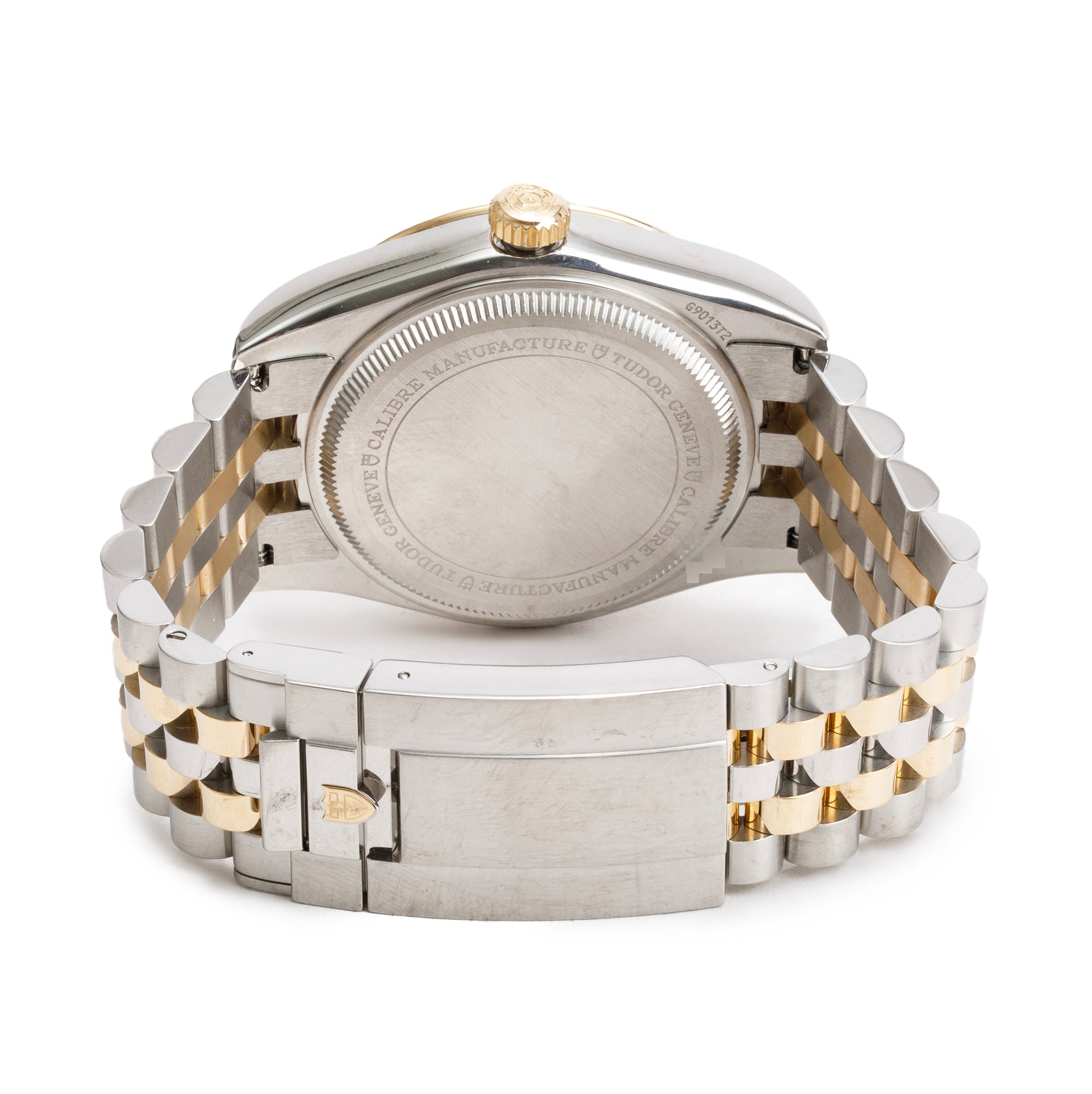 Tudor 2023 Stainless Steel & 18k Yellow Gold Black Bay Silver Diamond Dial 39 MM Automatic Watch 79663 w/ Box & Papers