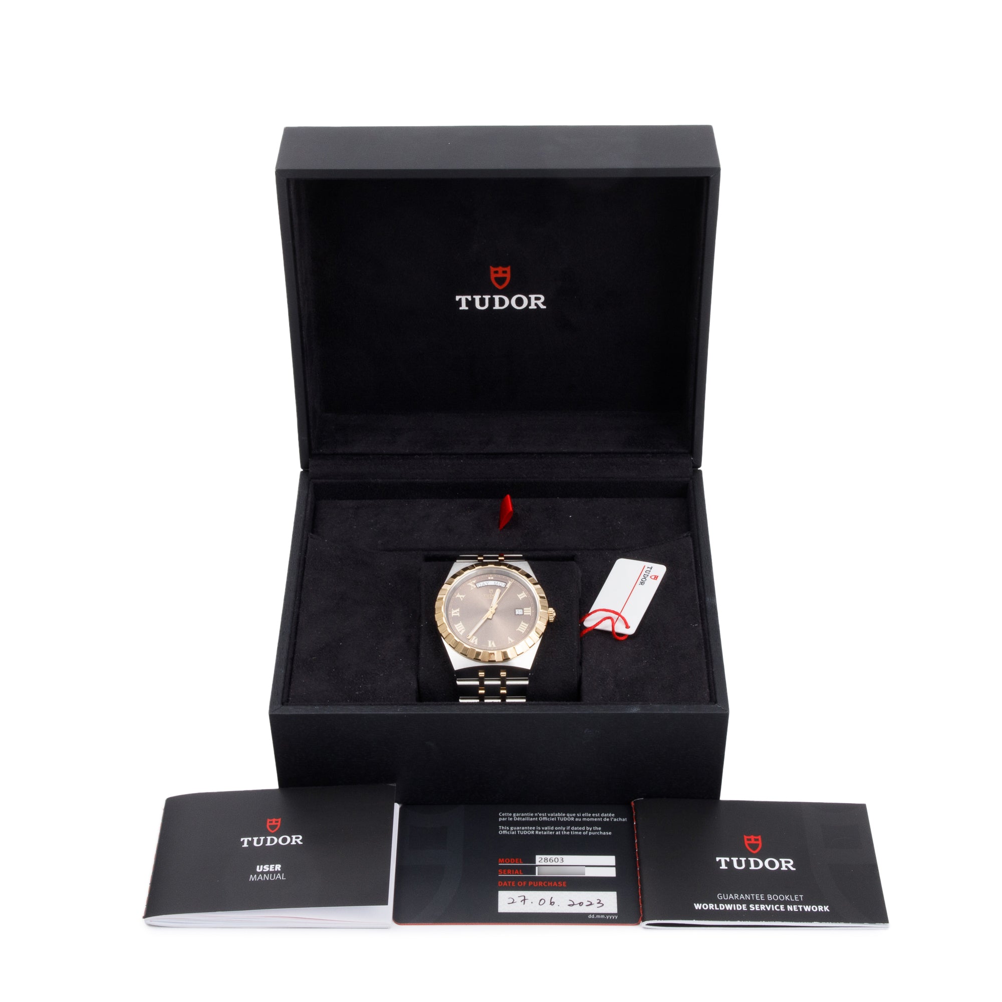 Tudor 2023 Stainless Steel & 18k Yellow Gold Royal 41 MM Day Date Automatic Watch w/ Box & Papers
