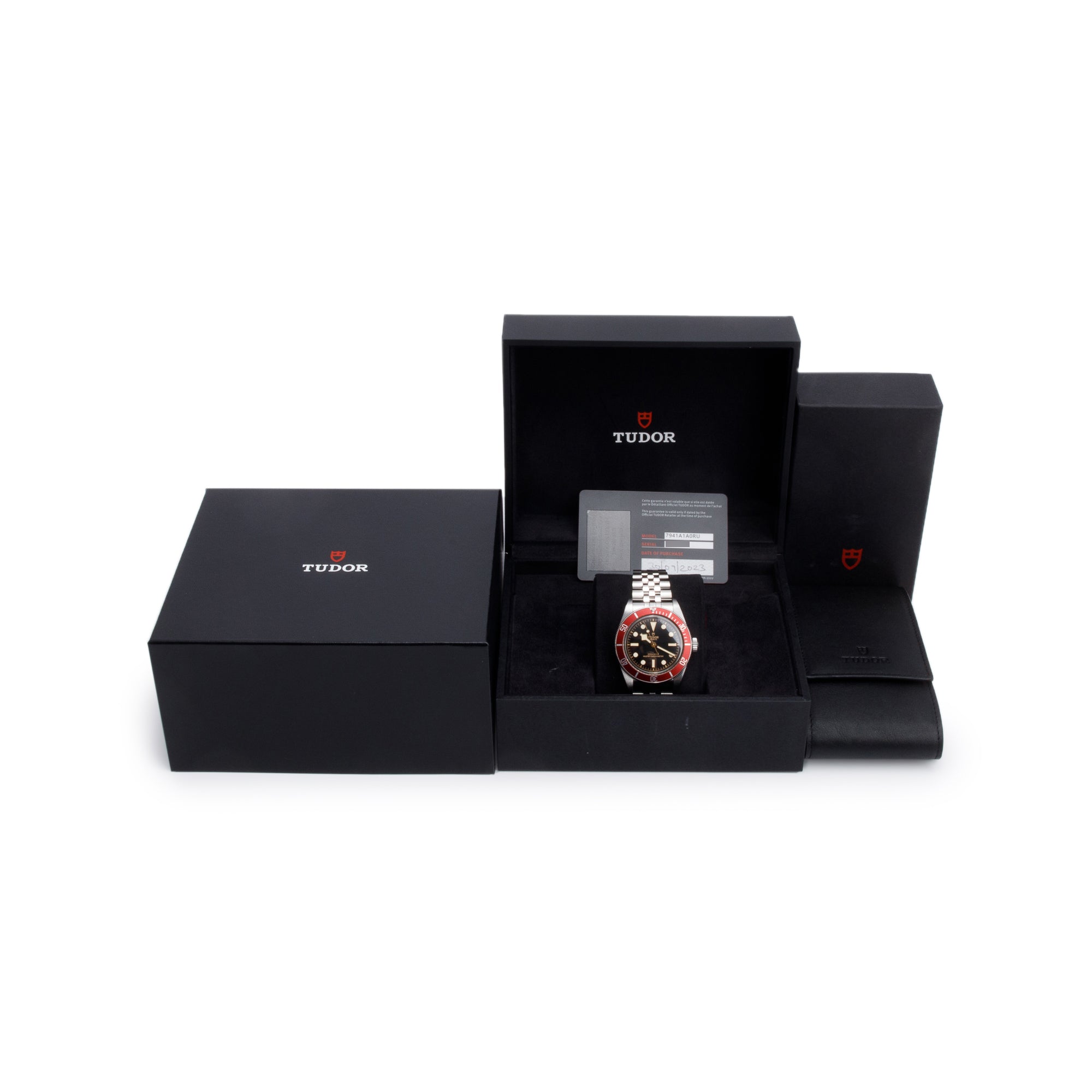 Tudor 2023 Stainless Steel Red Black Bay 41 MM Automatic Watch 7941A1A0RU w/ Box & Papers
