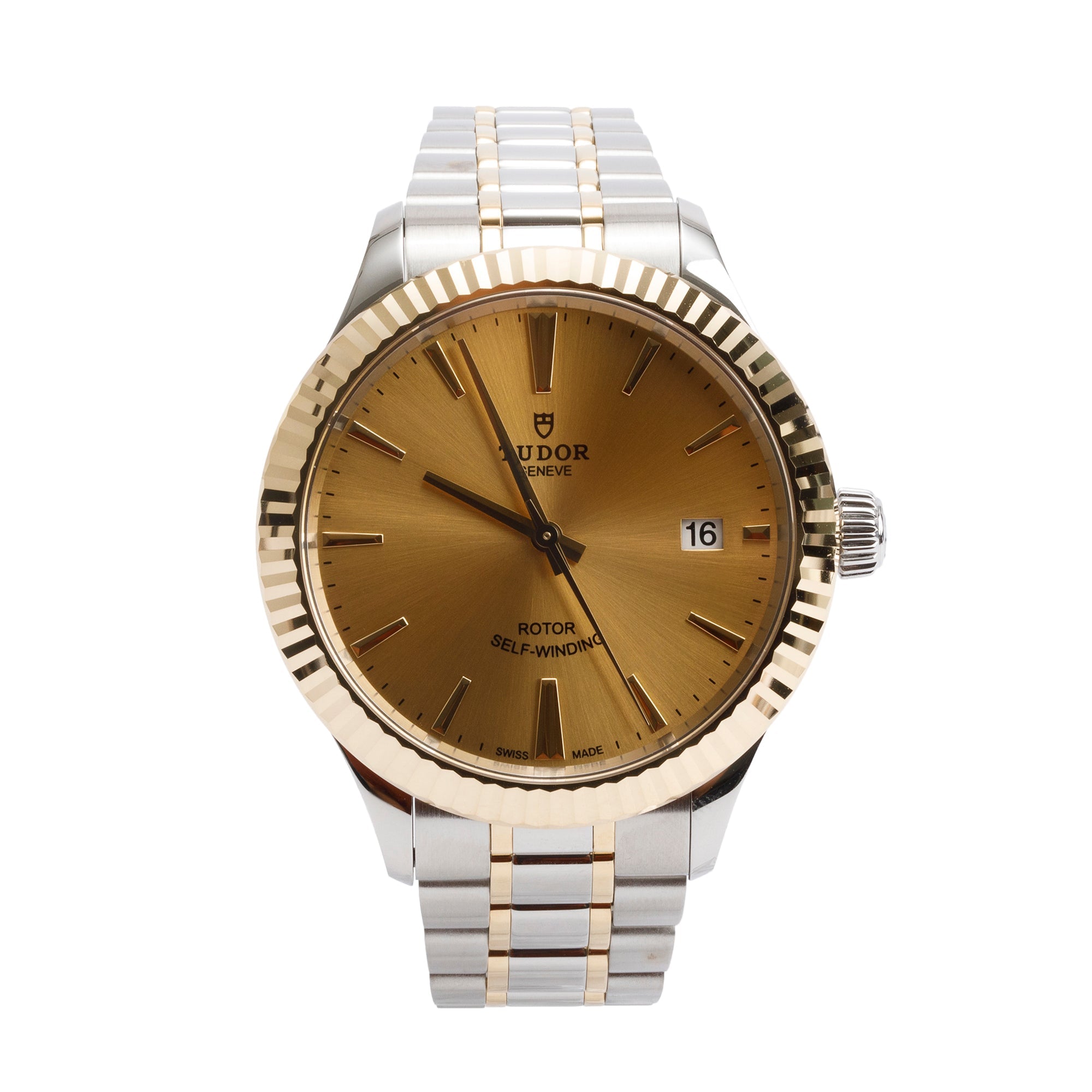 Tudor 2024 Stainless Steel & 18k Yellow Gold Style 38 MM Automatic Watch 12513 w/ Box & Papers