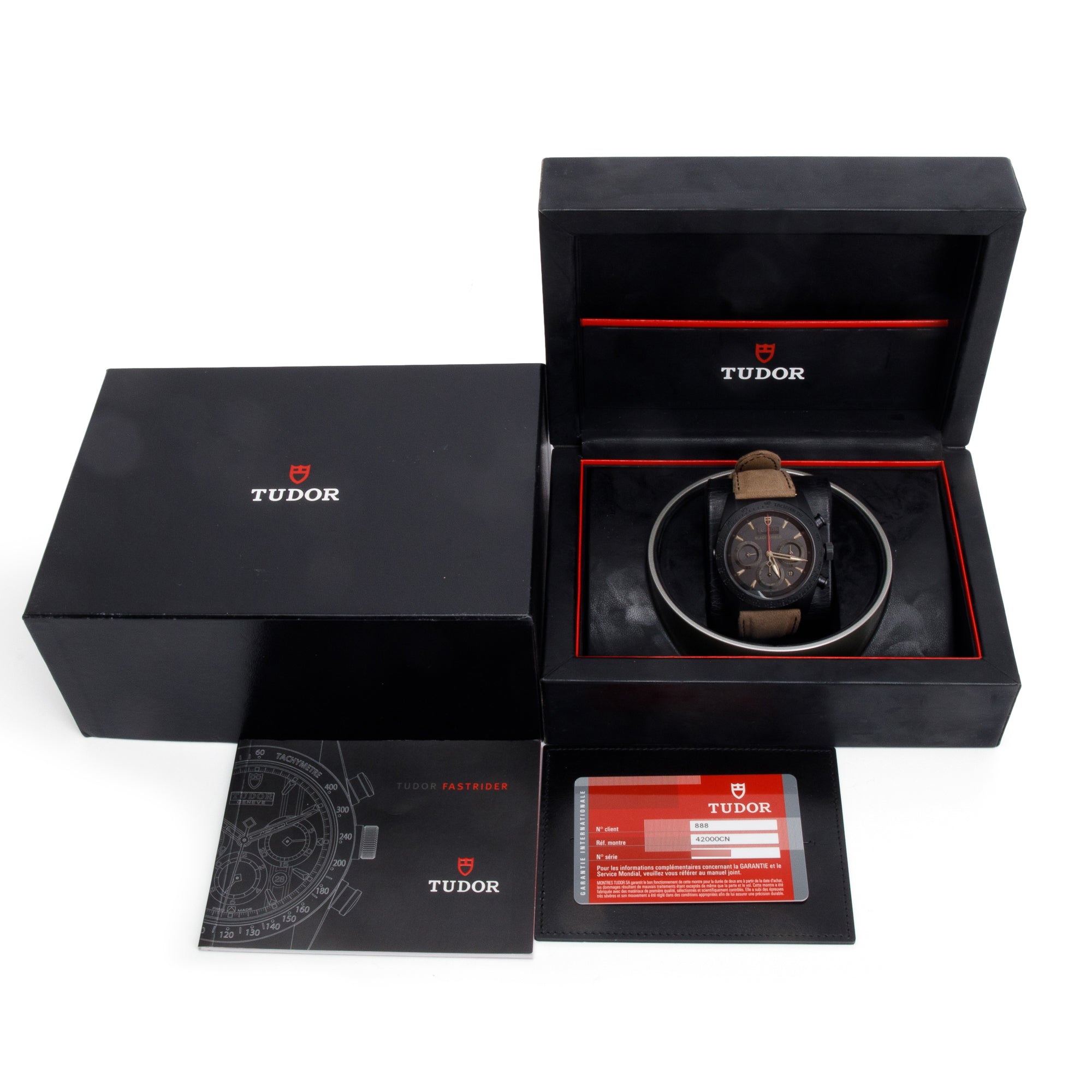Tudor Black PVD Stainless Steel Fastrider Black Shield 42 MM Automatic Chronograph Watch 42000CN w/ Box & Papers
