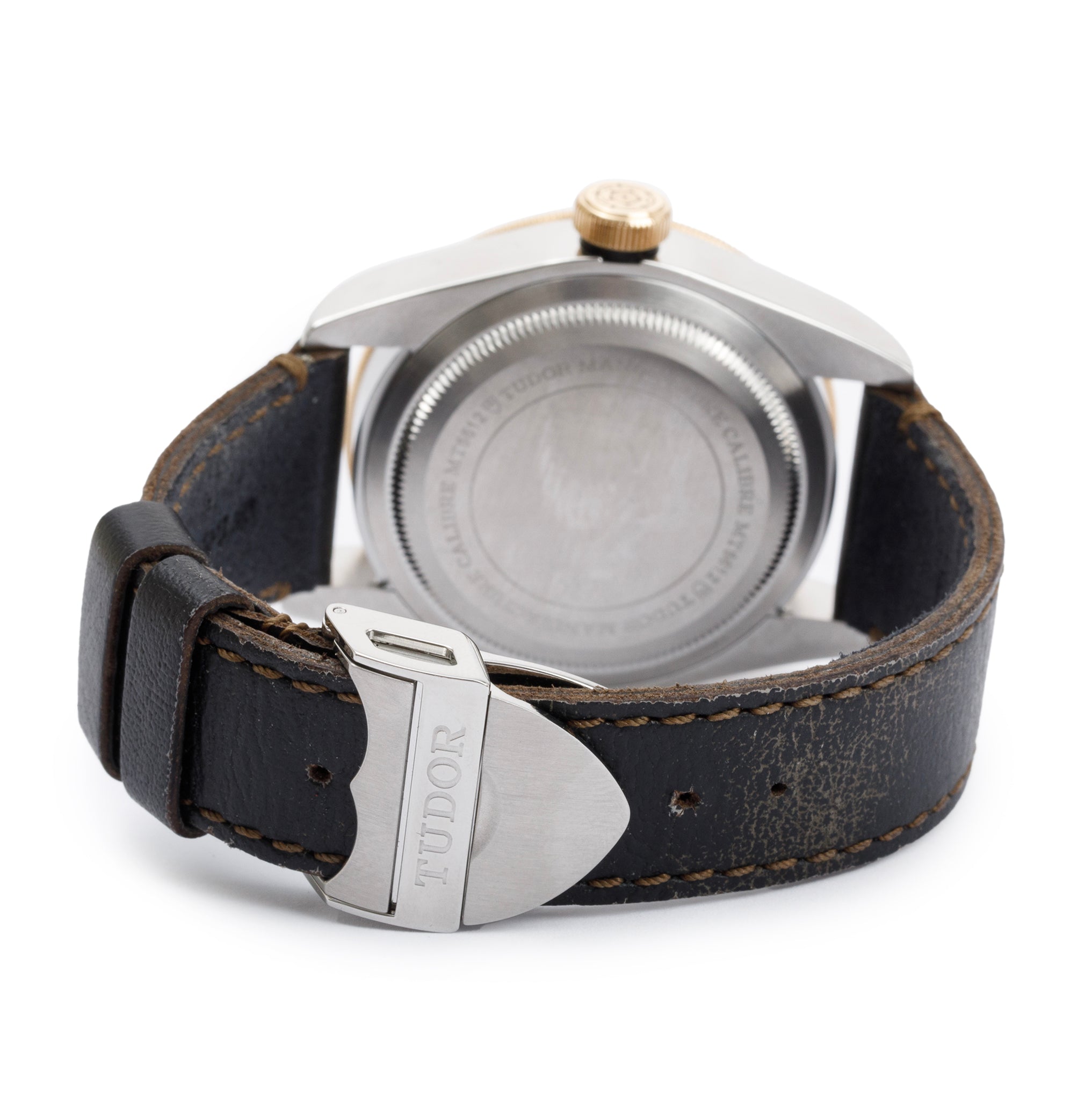 Tudor Stainless Steel & 18k Yellow Gold Black Bay 41 MM Automatic Watch w/ Box, Papers, Extra Strap