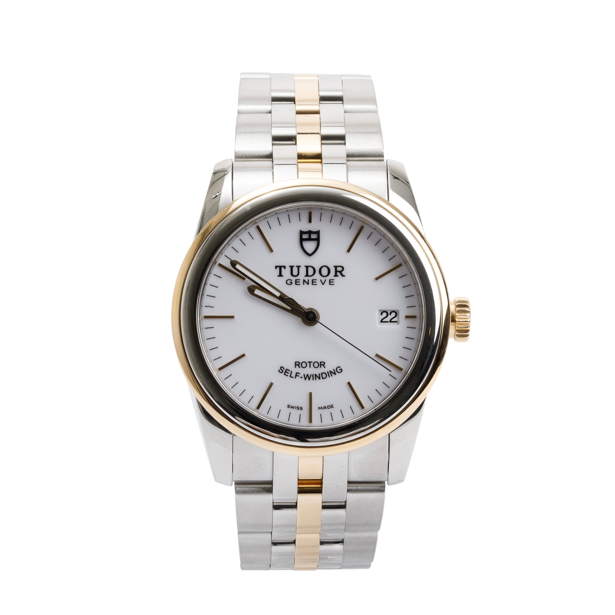Tudor Stainless Steel & 18k Yellow Gold Glamour Date 36 MM Automatic Watch