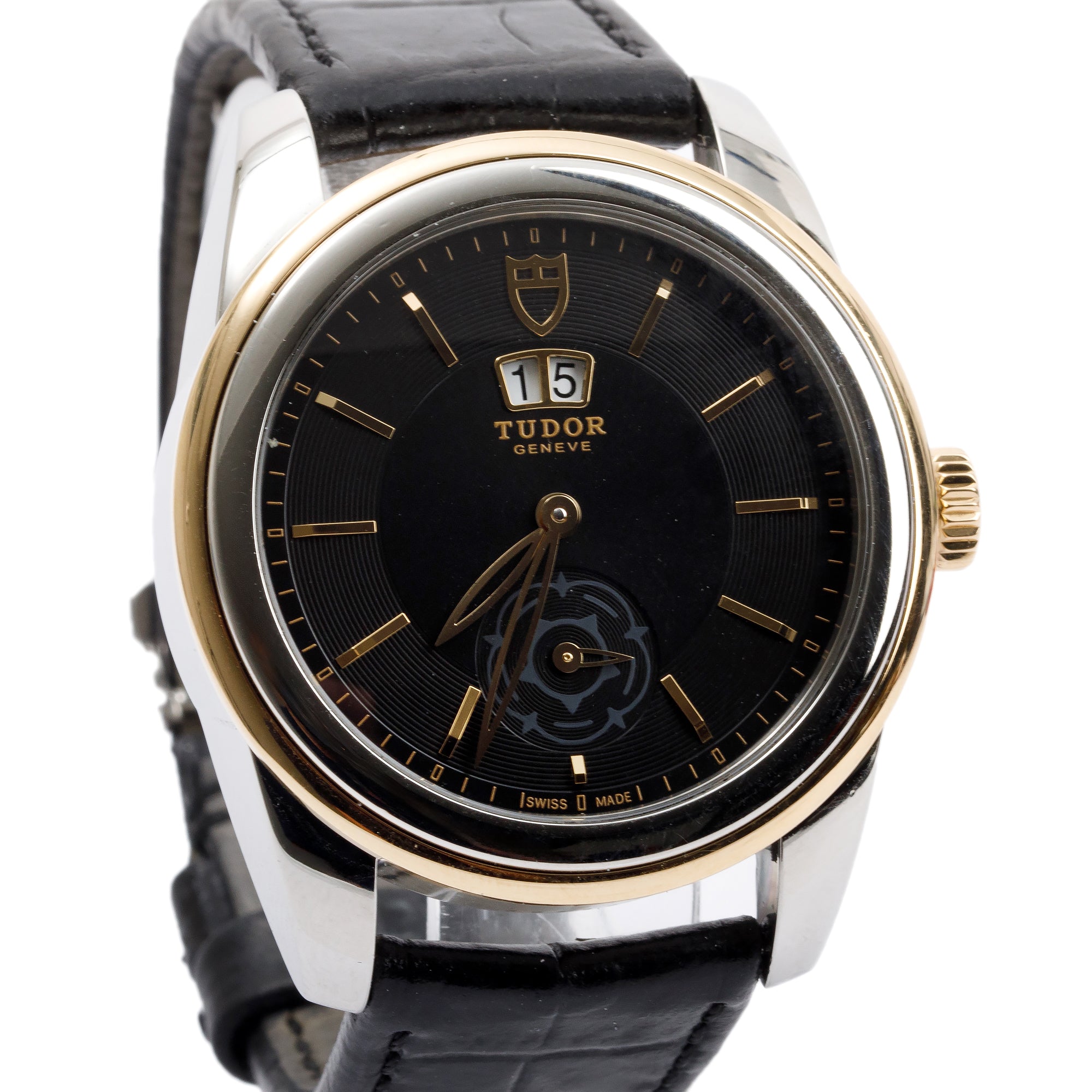 Tudor Stainless Steel & 18k Yellow Gold Glamour Double Date 42 MM Automatic Watch