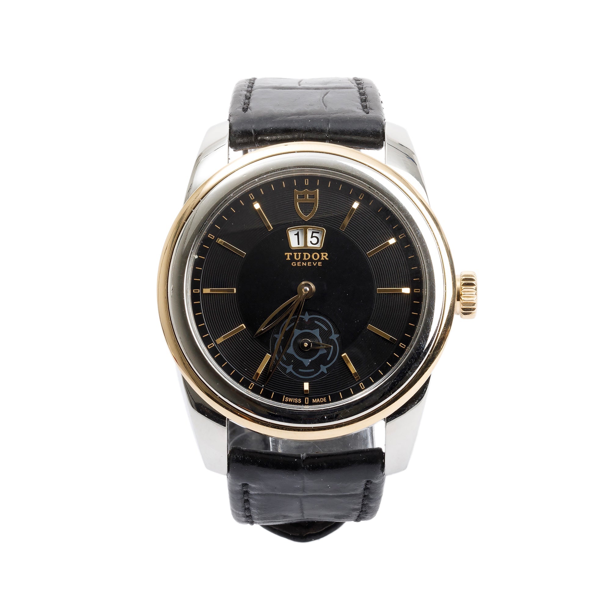 Tudor Stainless Steel & 18k Yellow Gold Glamour Double Date 42 MM Automatic Watch