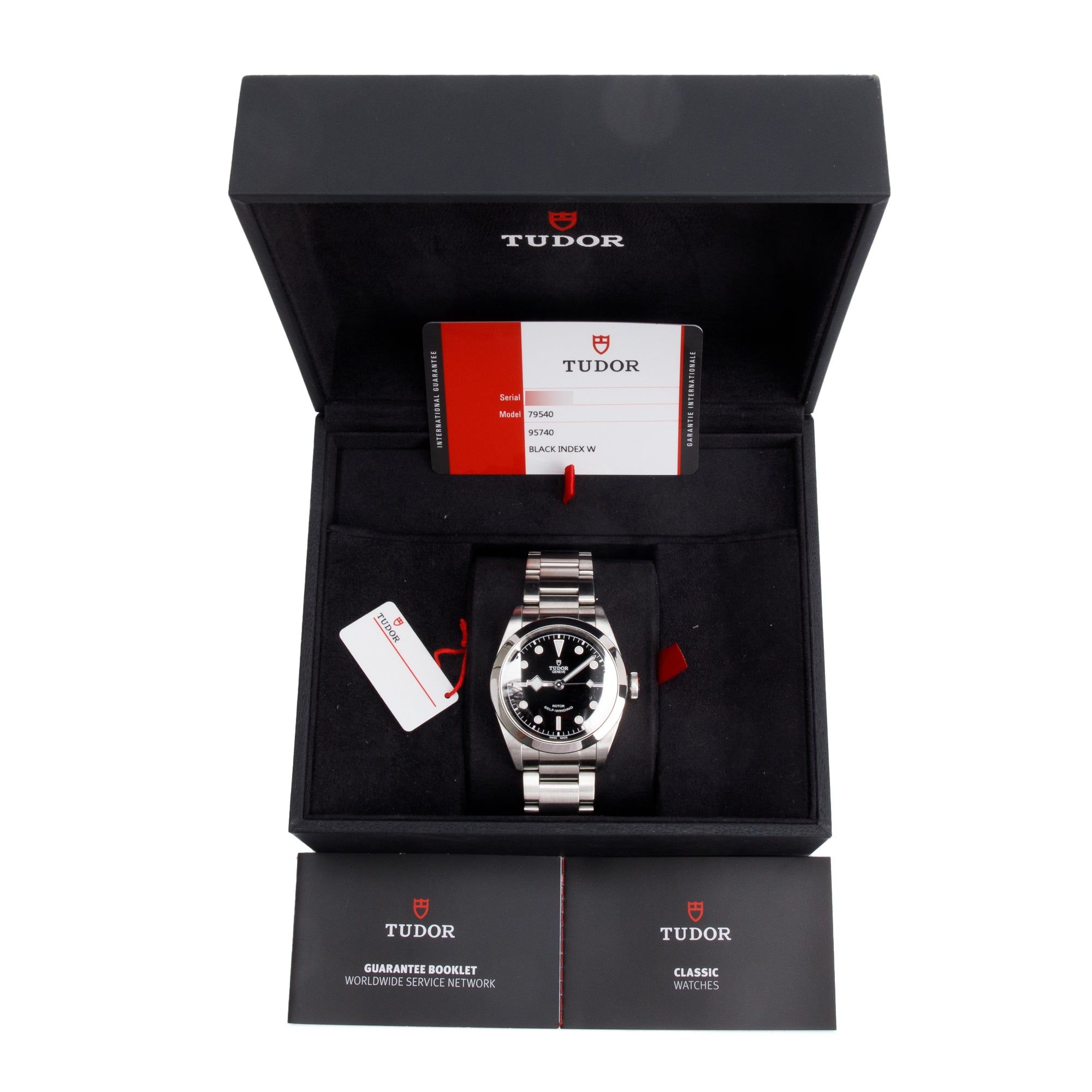 Tudor Stainless Steel Heritage Black Bay 41 MM Automatic Watch 79540 w/ Box & Papers